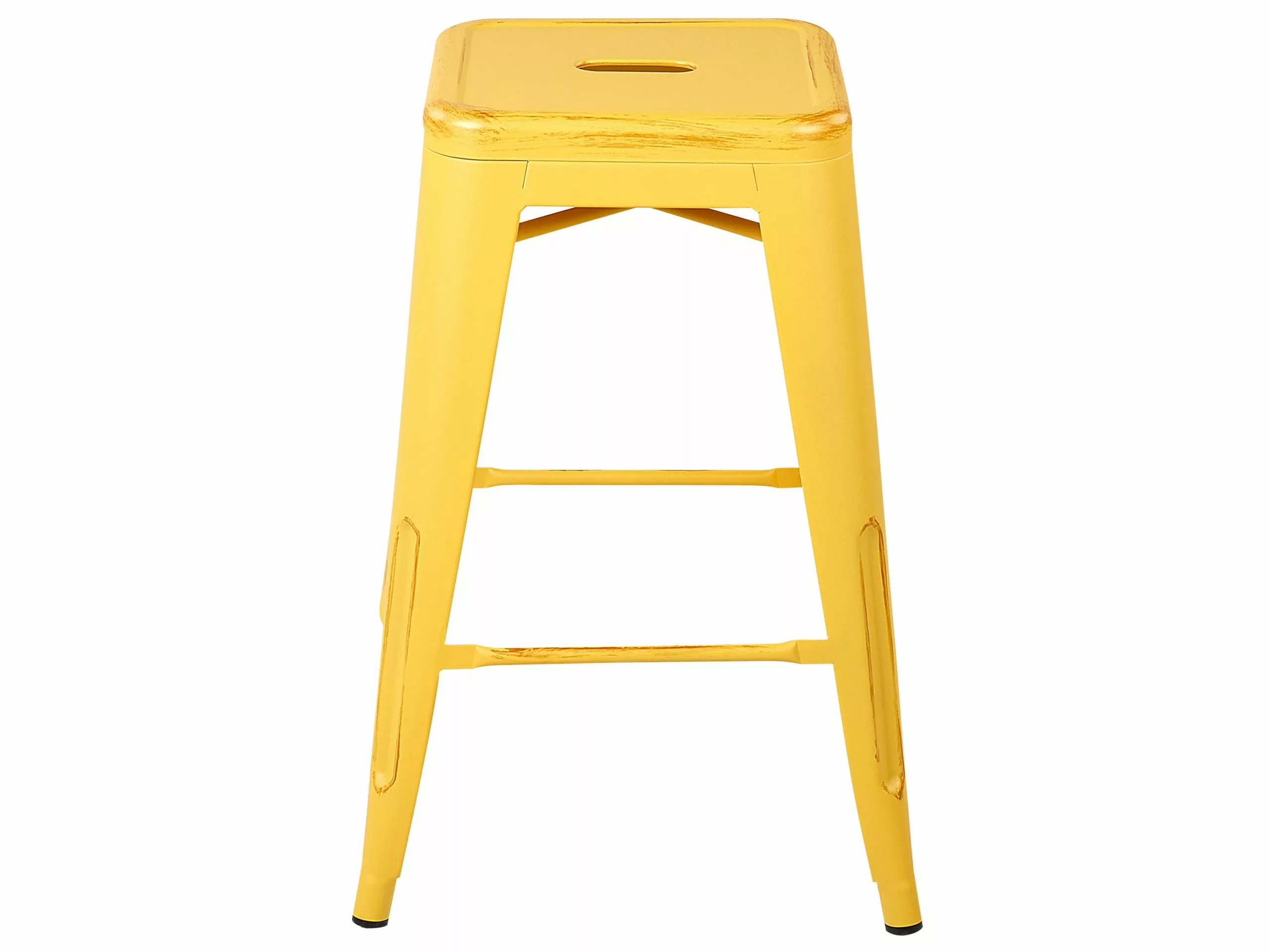 Beliani Barkruk Set Van 2 Metaal Geel/goud CABRILLO M 6 Beliani Barkruk Set Van 2 Metaal Geel/goud CABRILLO M - Afbeelding 4