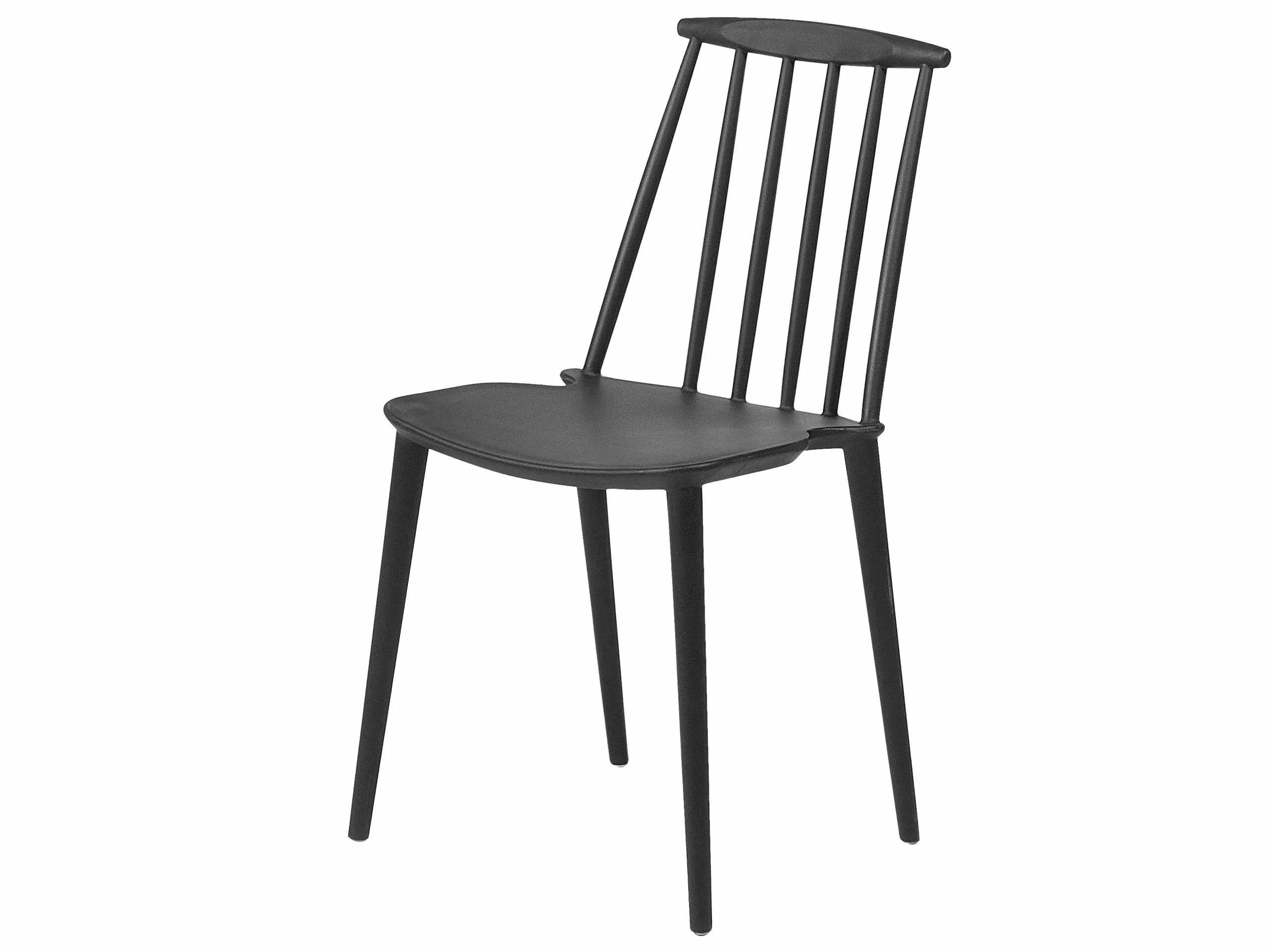 Beliani Eetkamerstoel Set Van 2 Kunststof Zwart VENTNOR - Afbeelding 6