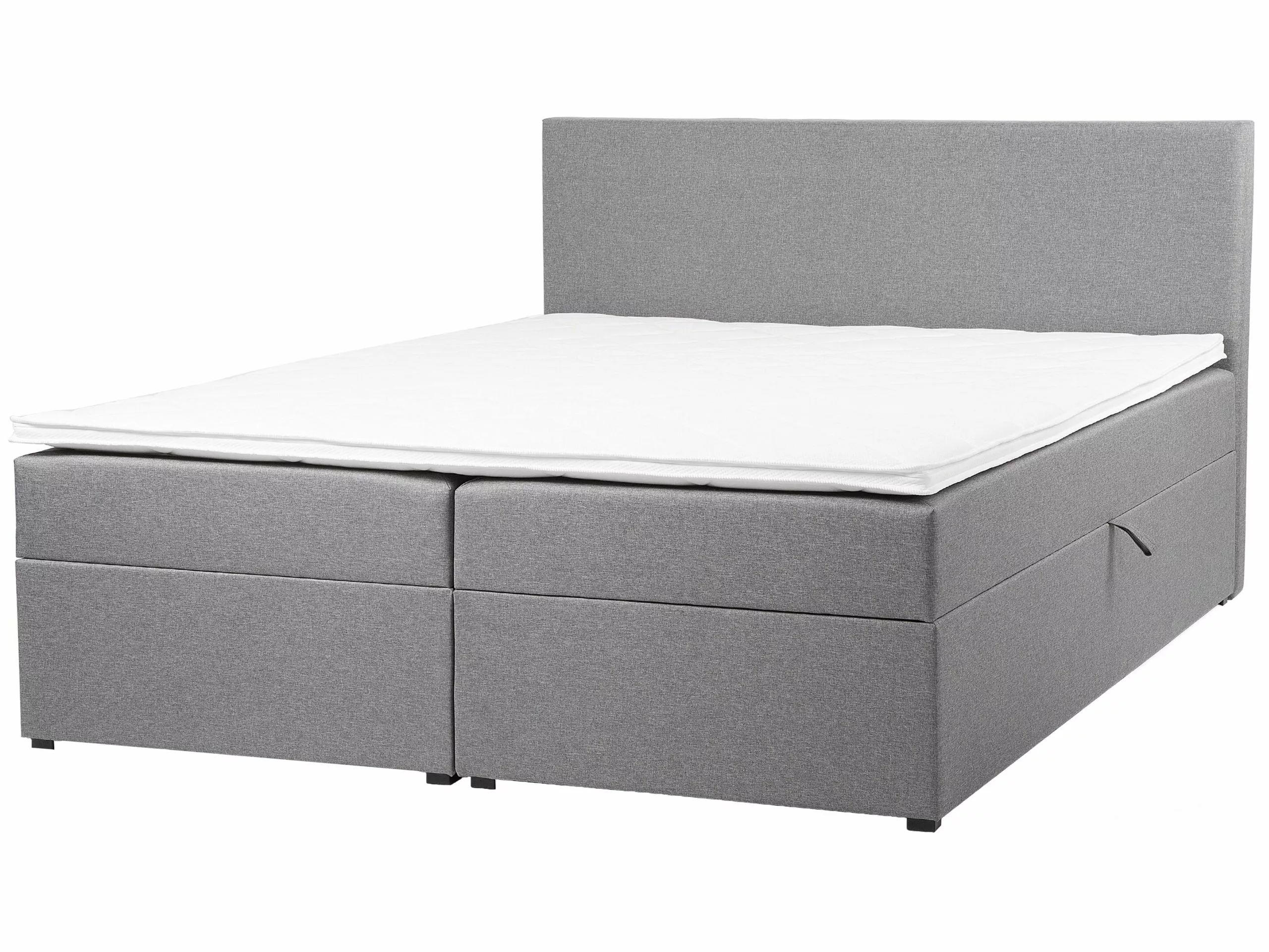 Beliani Boxspring Stof Grijs Met Opbergruimte In Diverse Formaten SENATOR - Afbeelding 9