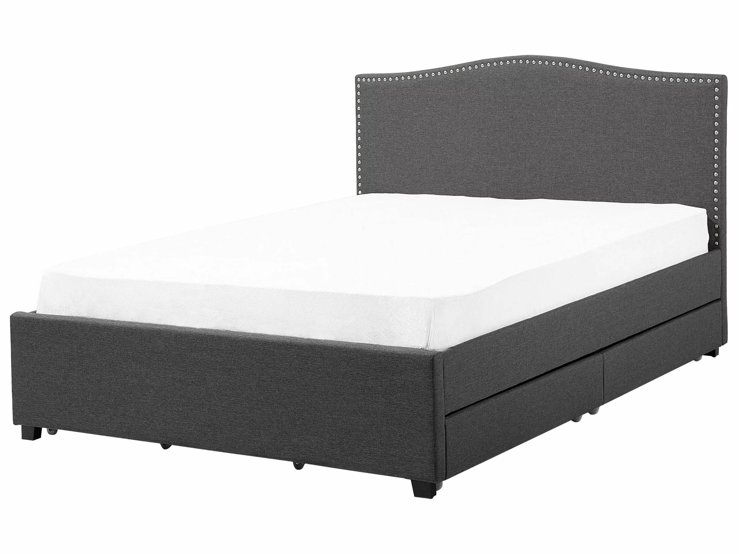 Beliani Bed Stof Grijs Met Opbergruimte Met LED In Diverse Formaten MONTPELLIER - Afbeelding 7