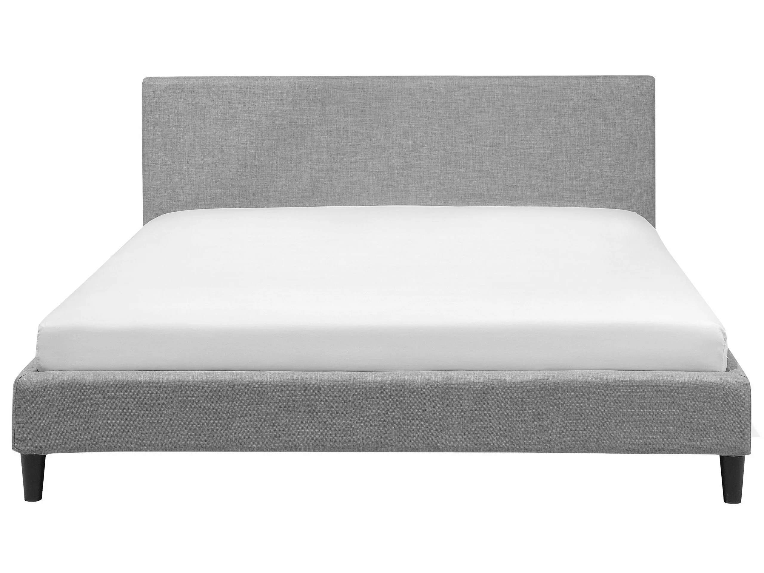 Beliani Bed Stof Lichtgrijs In Diverse Formaten FITOU - Afbeelding 4