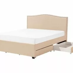 Beliani Bed Stof Beige Met Opbergruimte In Diverse Formaten MONTPELLIER