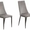 Beliani Eetkamerstoel Set Van 2 Fluweel Grijs CLAYTON -Exporteren Stoelen Winkel undef src sa picid 710951 type whitesh image