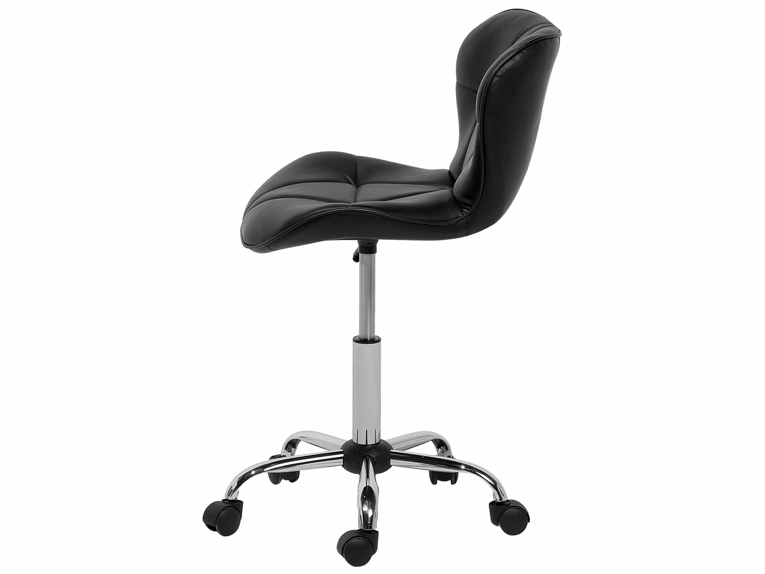 Beliani Bureaustoel Kunstleer Zwart VALETTA 6 Beliani Bureaustoel Kunstleer Zwart VALETTA - Afbeelding 4