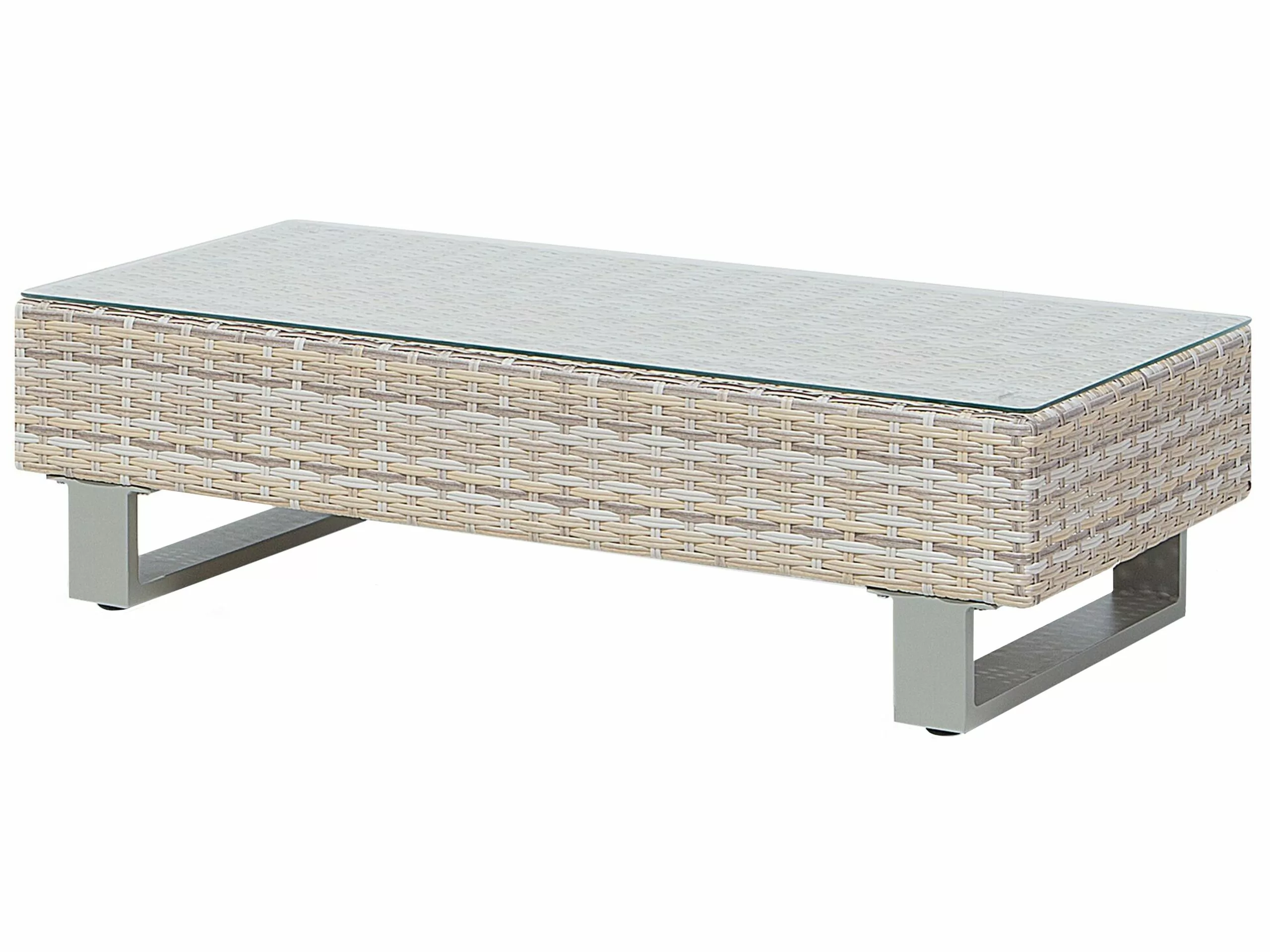 Beliani Loungeset 5-zits Rotan Lichtbruin LANCIANO - Afbeelding 10