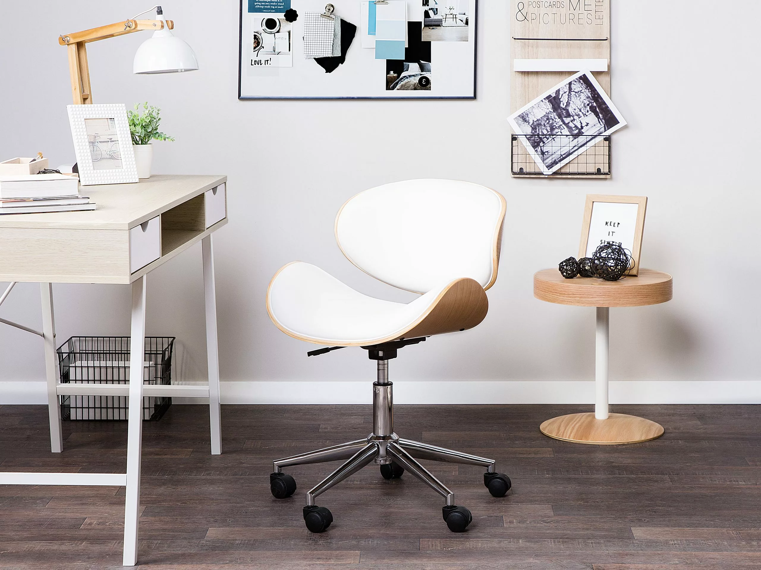 Beliani Bijzettafel Bruin OREGON - Afbeelding 6