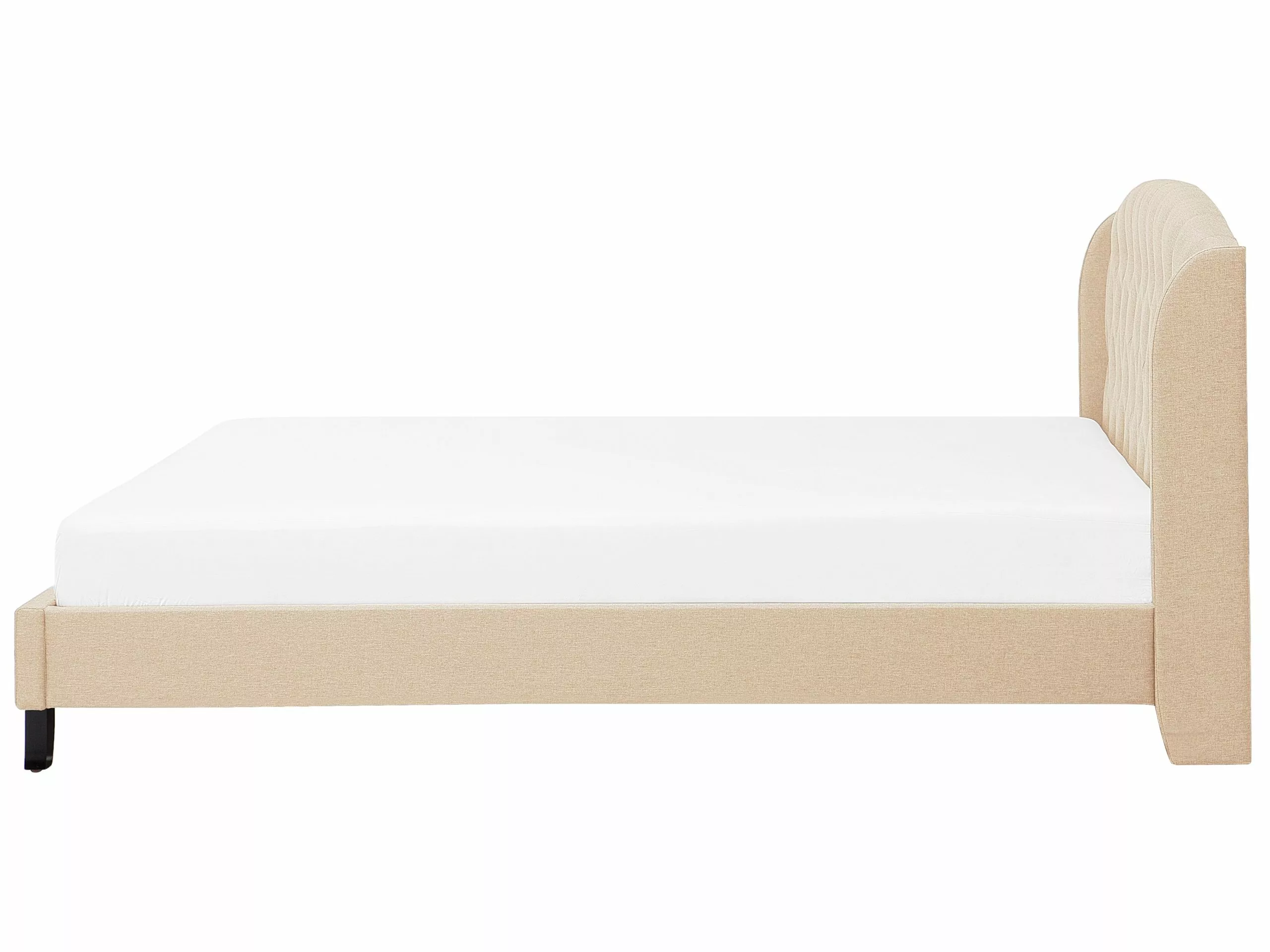 Beliani Bed Stof Beige In Diverse Formaten BORDEAUX - Afbeelding 4