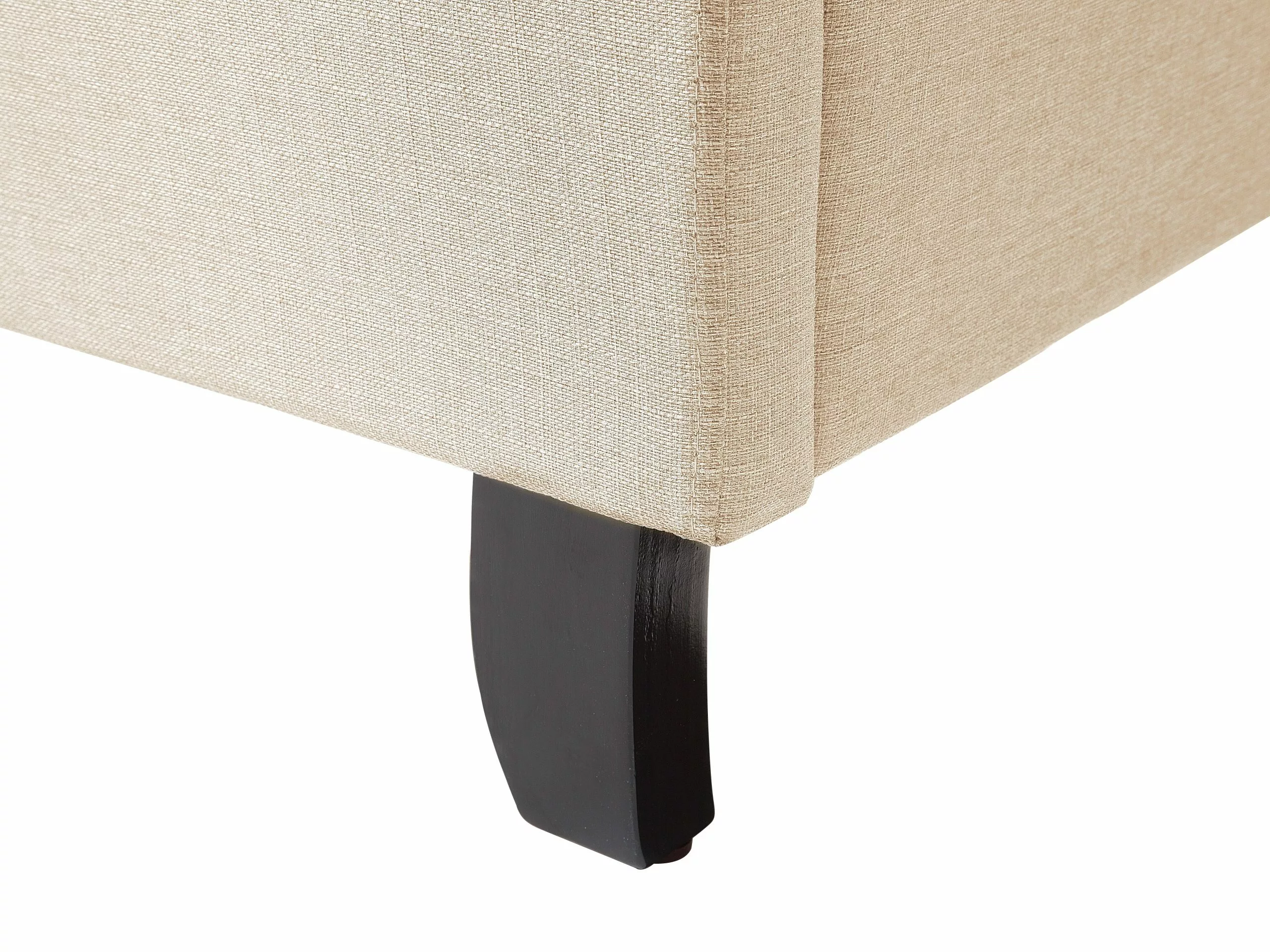 Beliani Bed Stof Beige In Diverse Formaten BORDEAUX - Afbeelding 9