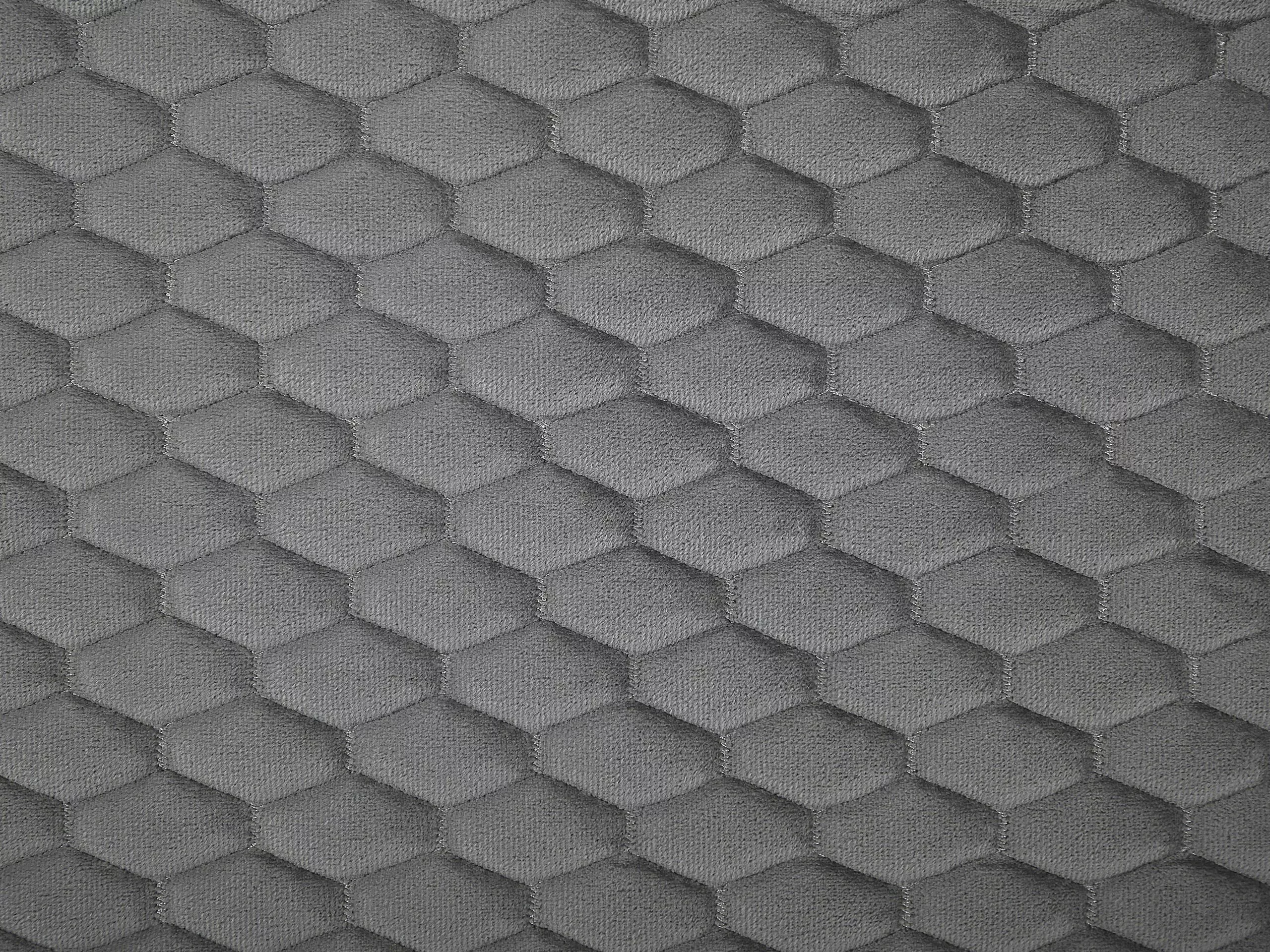 Beliani Bed Fluweel Grijs In Diverse Formaten BAYONNE - Afbeelding 8