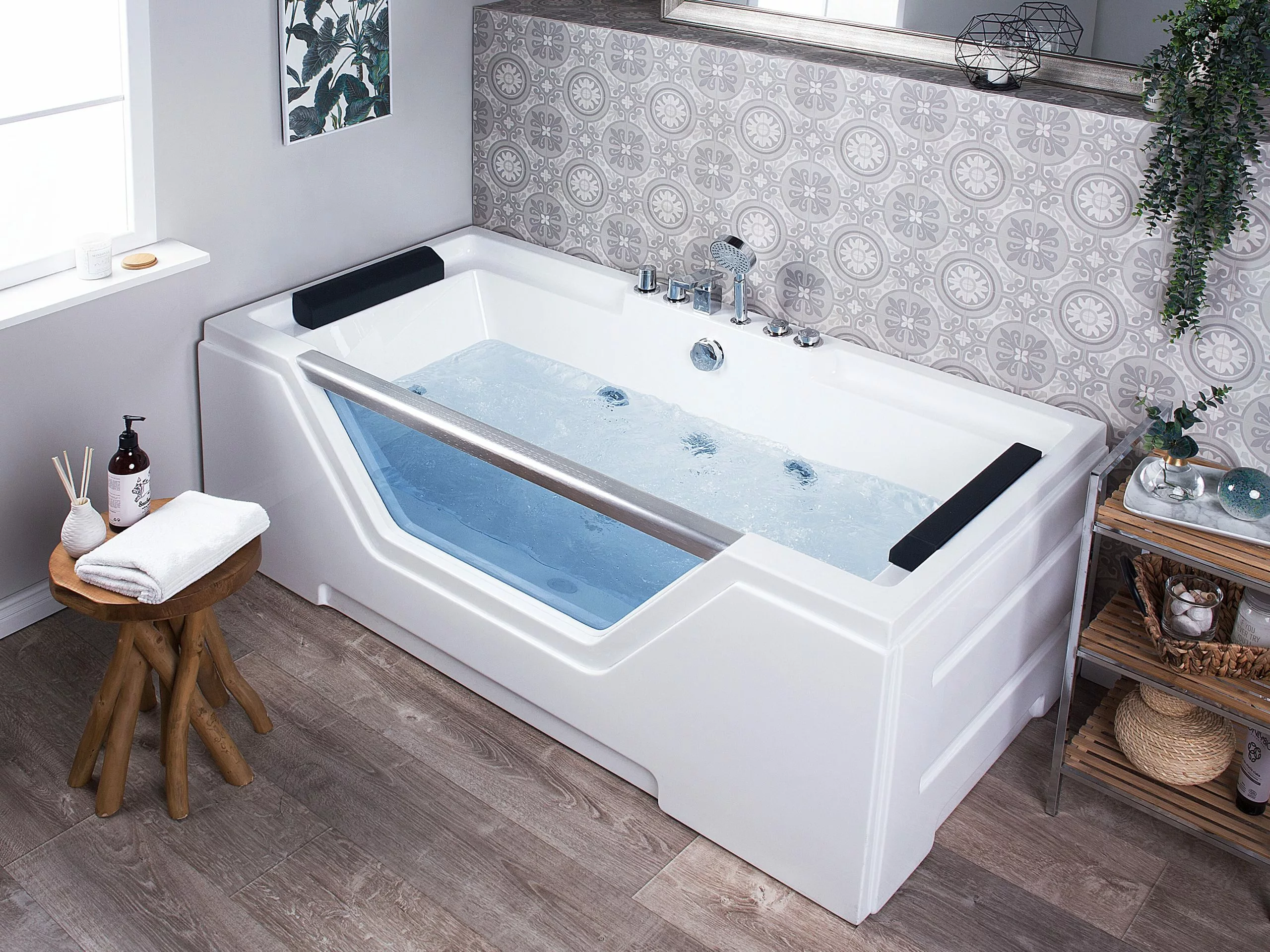 Beliani Bijzettafel Hout MERRITT - Afbeelding 3