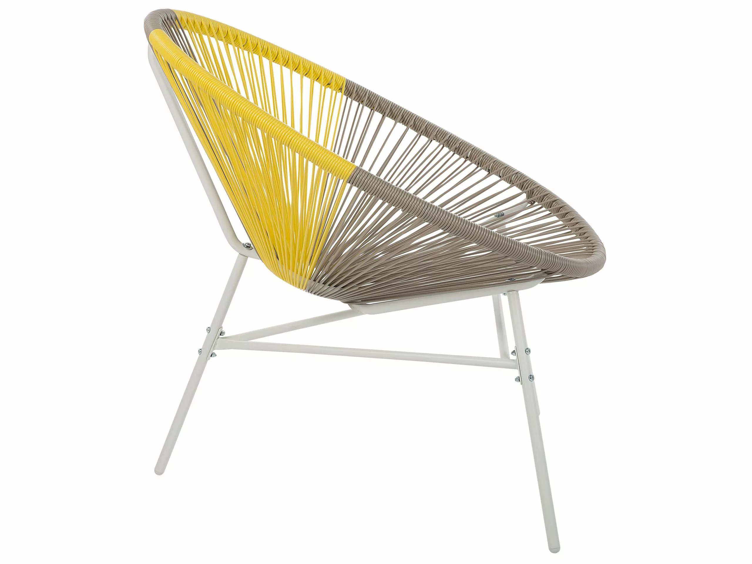 Beliani Stoel Rotan Beige/geel ACAPULCO 9 Beliani Stoel Rotan Beige/geel ACAPULCO - Afbeelding 7