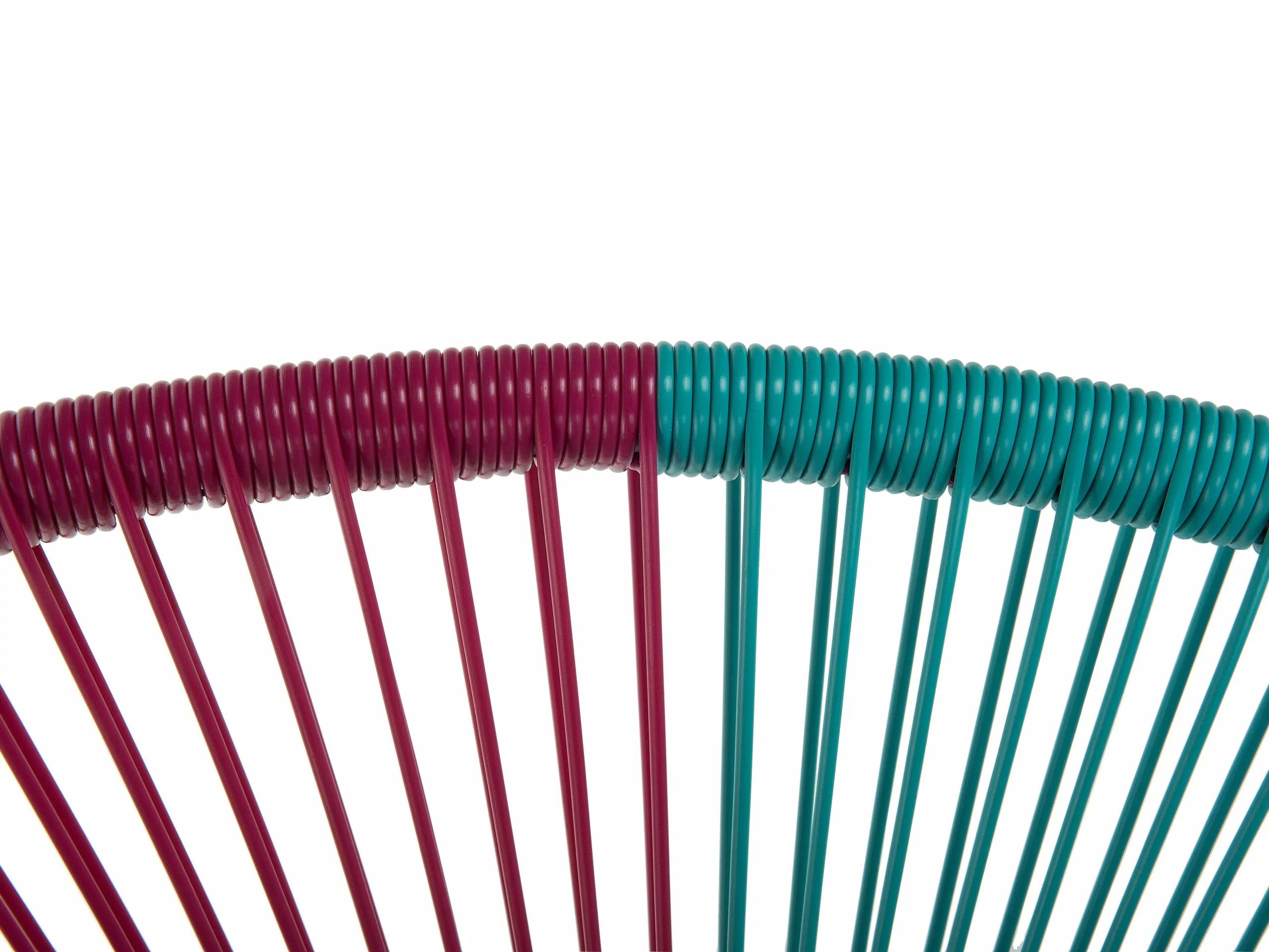 Beliani Stoel Set Van 2 Rotan Roze/turquoise ACAPULCO - Afbeelding 9