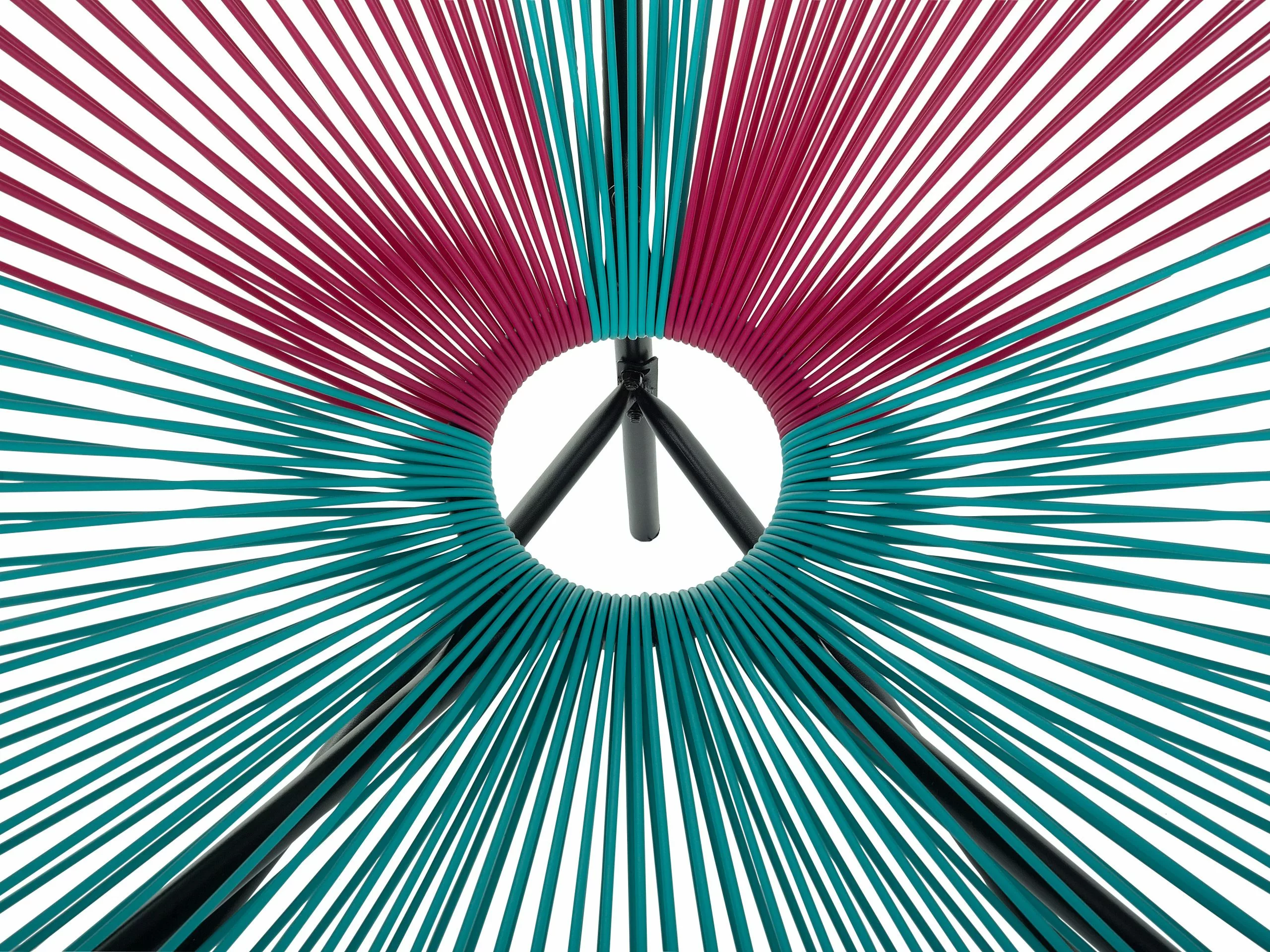 Beliani Stoel Set Van 2 Rotan Roze/turquoise ACAPULCO - Afbeelding 10