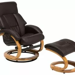 Beliani Massagestoel Met Hocker Kunstleer Bruin FORCE -Exporteren Stoelen Winkel undef src sa picid 718215 type whitesh image scaled