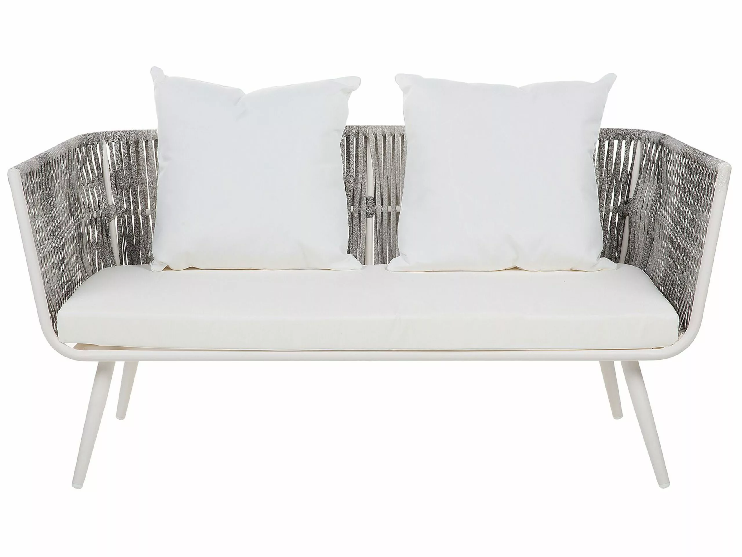 Beliani Loungeset 4-zits Rotan Crème RAGUSA - Afbeelding 8