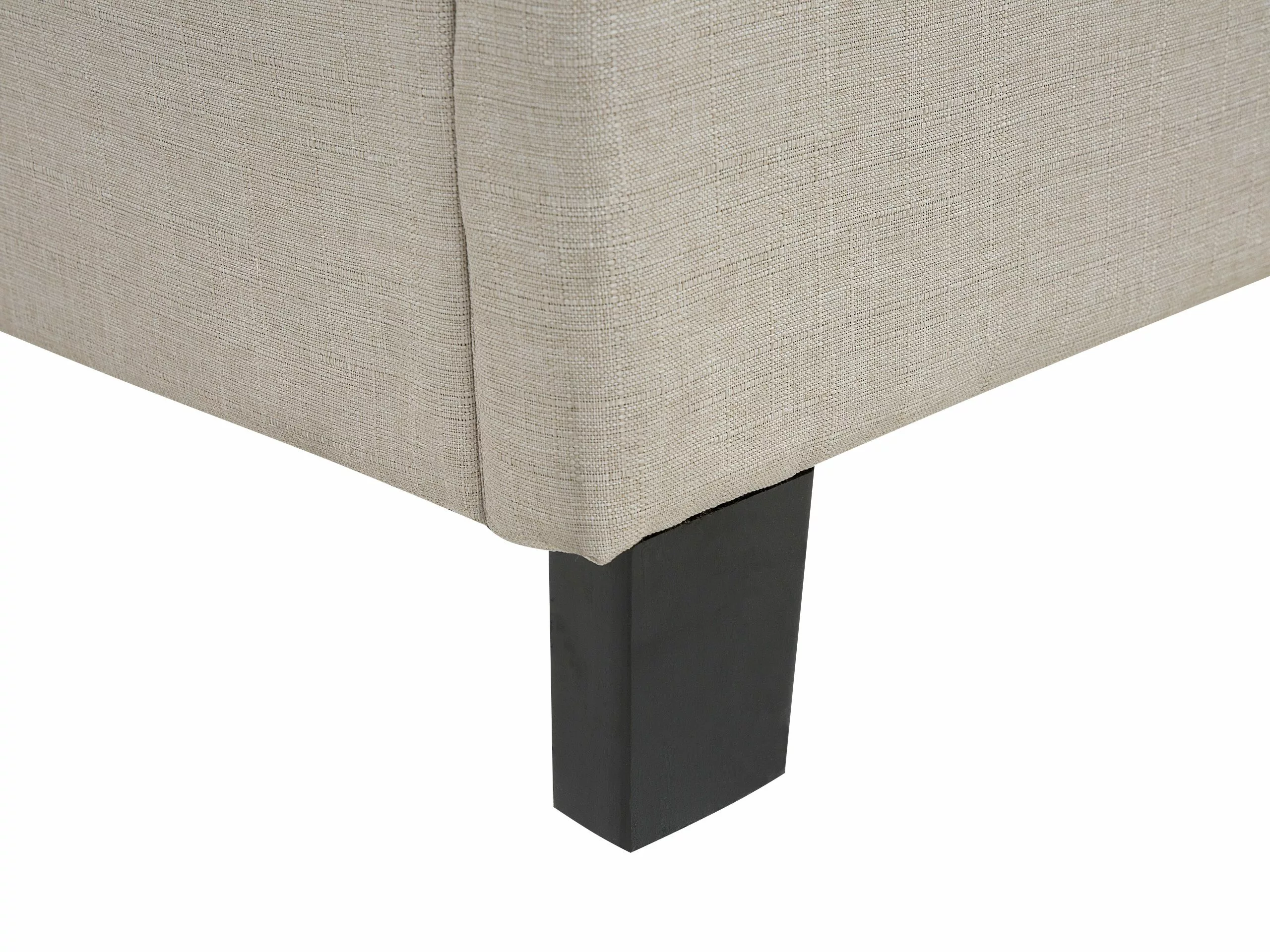 Beliani Bed Stof Beige 90 X 200 Cm ROANNE - Afbeelding 7