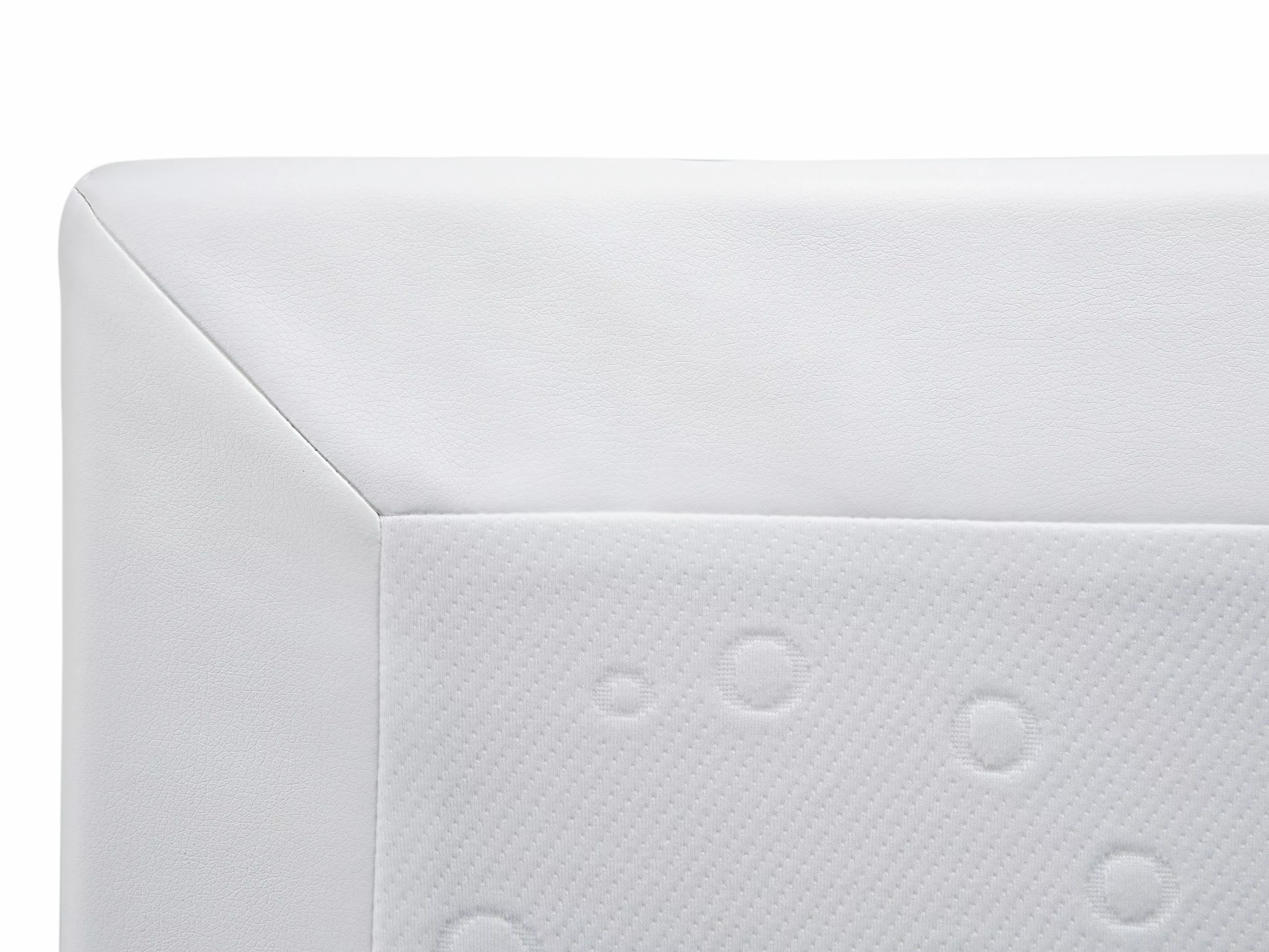 Beliani Boxspring Kunstleer Wit In Diverse Formaten PRESIDENT - Afbeelding 4