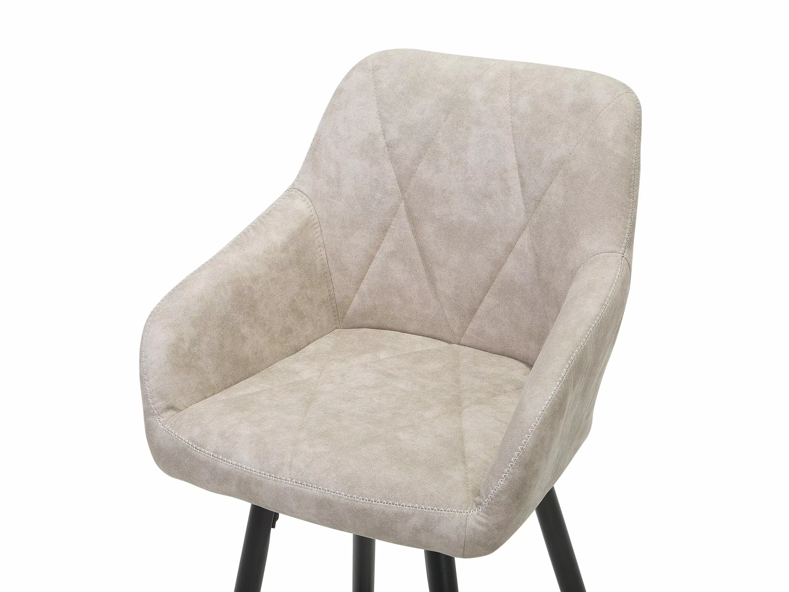 Beliani Barkruk Set Van 2 Stof Beige DARIEN - Afbeelding 7