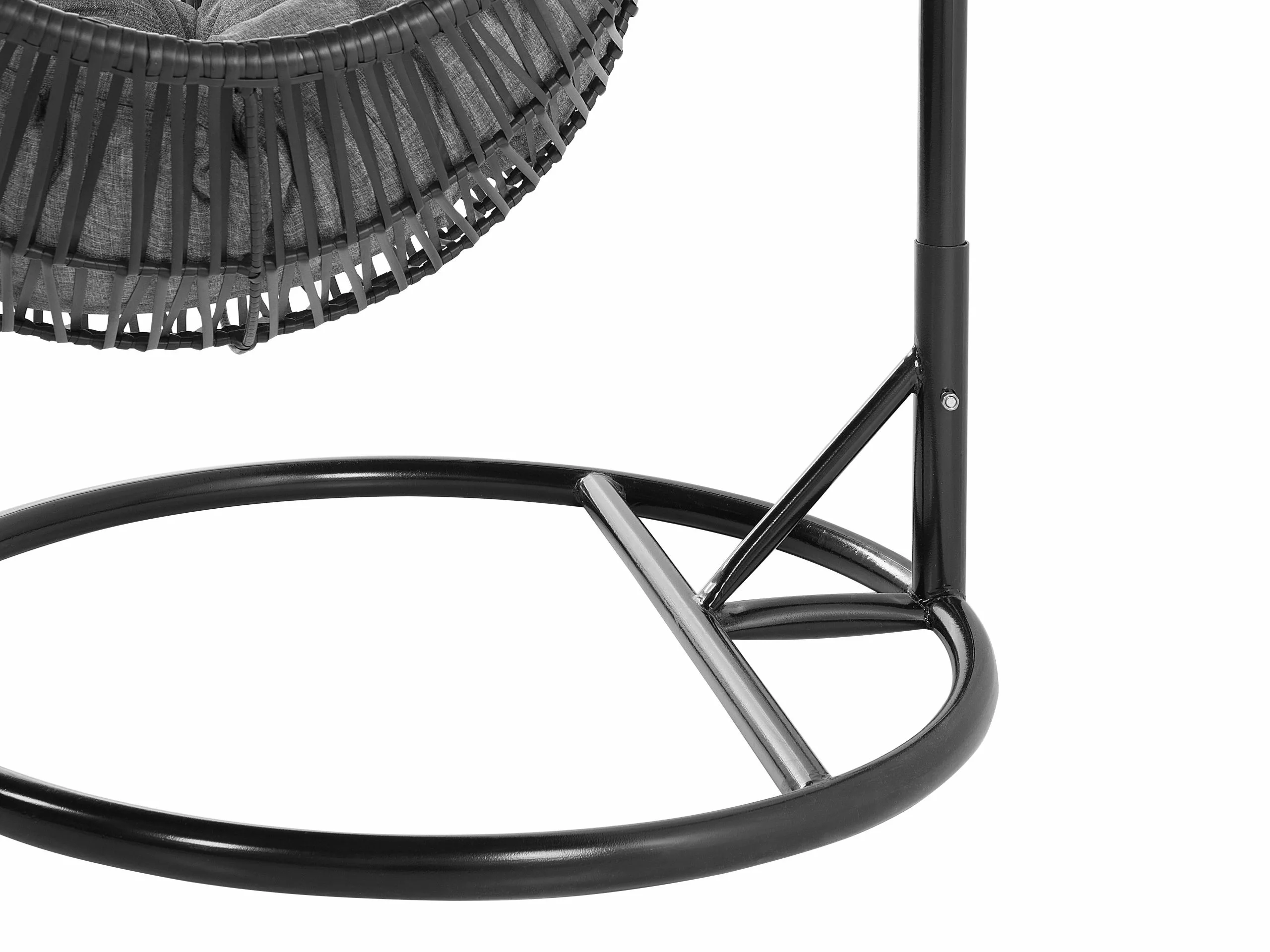 Beliani Hangstoel Met Standaard Rotan Zwart ATRI - Afbeelding 9