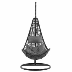 Beliani Hangstoel Met Standaard Rotan Zwart ATRI -Exporteren Stoelen Winkel undef src sa picid 724604 type whitesh image scaled