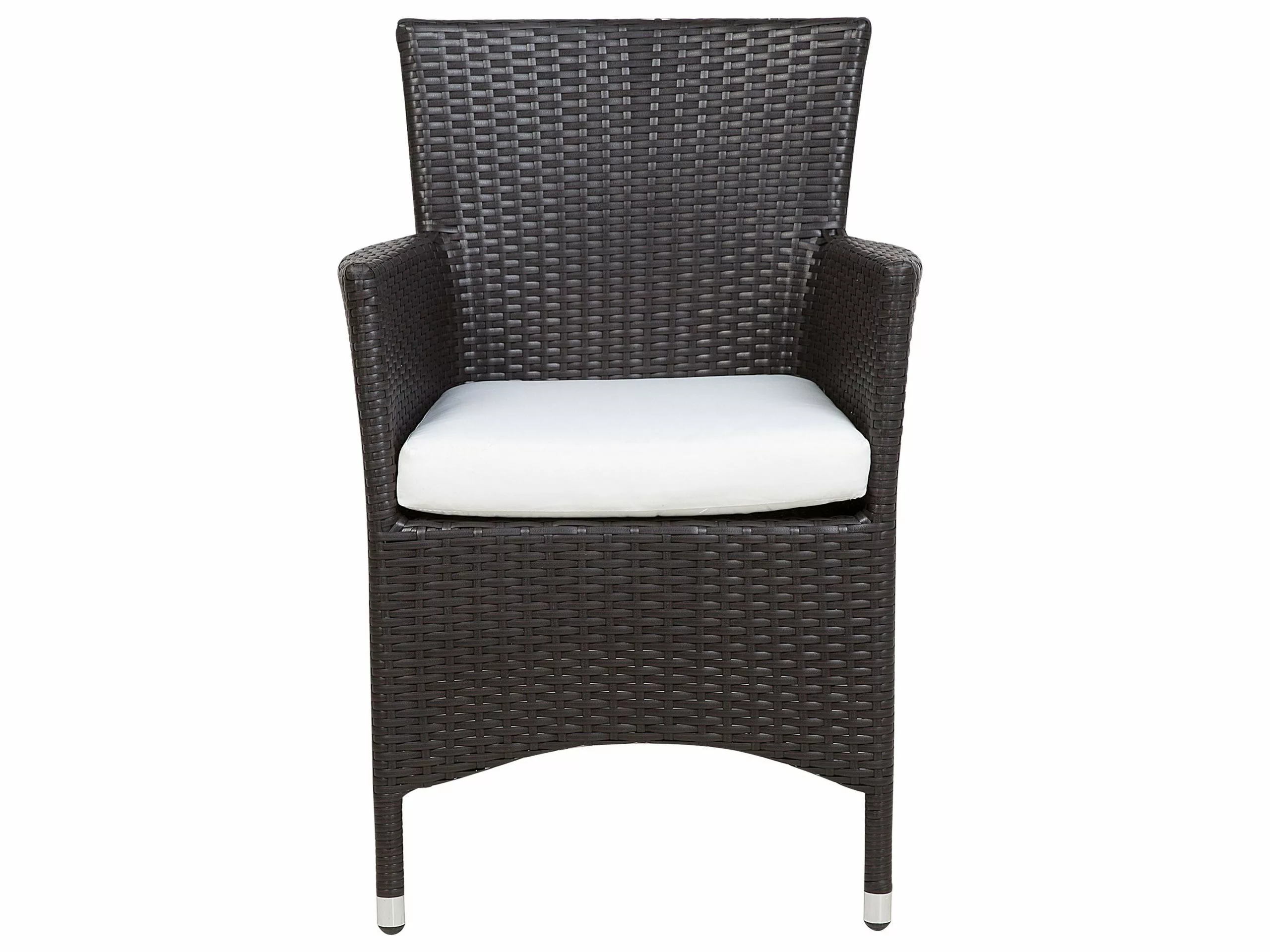 Beliani Tuinstoel Set Van 2 Rotan Donkerbruin ITALY - Afbeelding 4