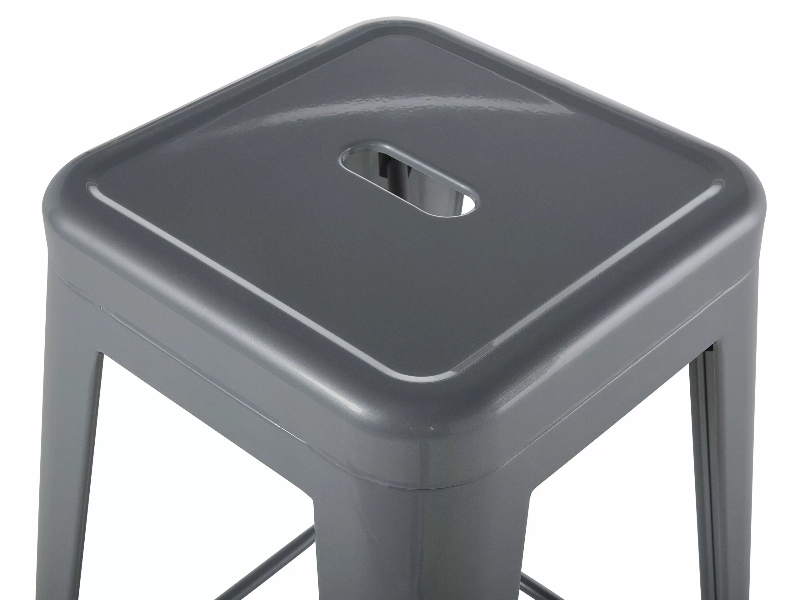 Beliani Barkruk Set Van 2 Metaal Grijs CABRILLO M - Afbeelding 5