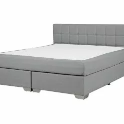 Beliani Boxspring Stof Lichtgrijs In Diverse Formaten ADMIRAL