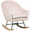 Beliani Schommelstoel Fluweel Roze OXIE -Exporteren Stoelen Winkel undef src sa picid 728401 type whitesh image