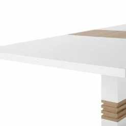 Beliani Eettafel Uitschuifbaar Lichtbruin/wit 160 / 200 X 90 Cm SANTANA -Exporteren Stoelen Winkel undef src sa picid 729326 type whitesh image scaled