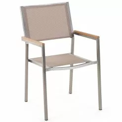 Beliani Tuinset 6-zits Glas Beige GROSSETO -Exporteren Stoelen Winkel undef src sa picid 731504 type whitesh image scaled