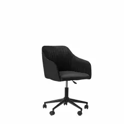 Beliani Bureaustoel Fluweelstof Zwart VENICE 13 Beliani Bureaustoel Fluweelstof Zwart VENICE -Exporteren Stoelen Winkel undef src sa picid 732364 type whitesh image