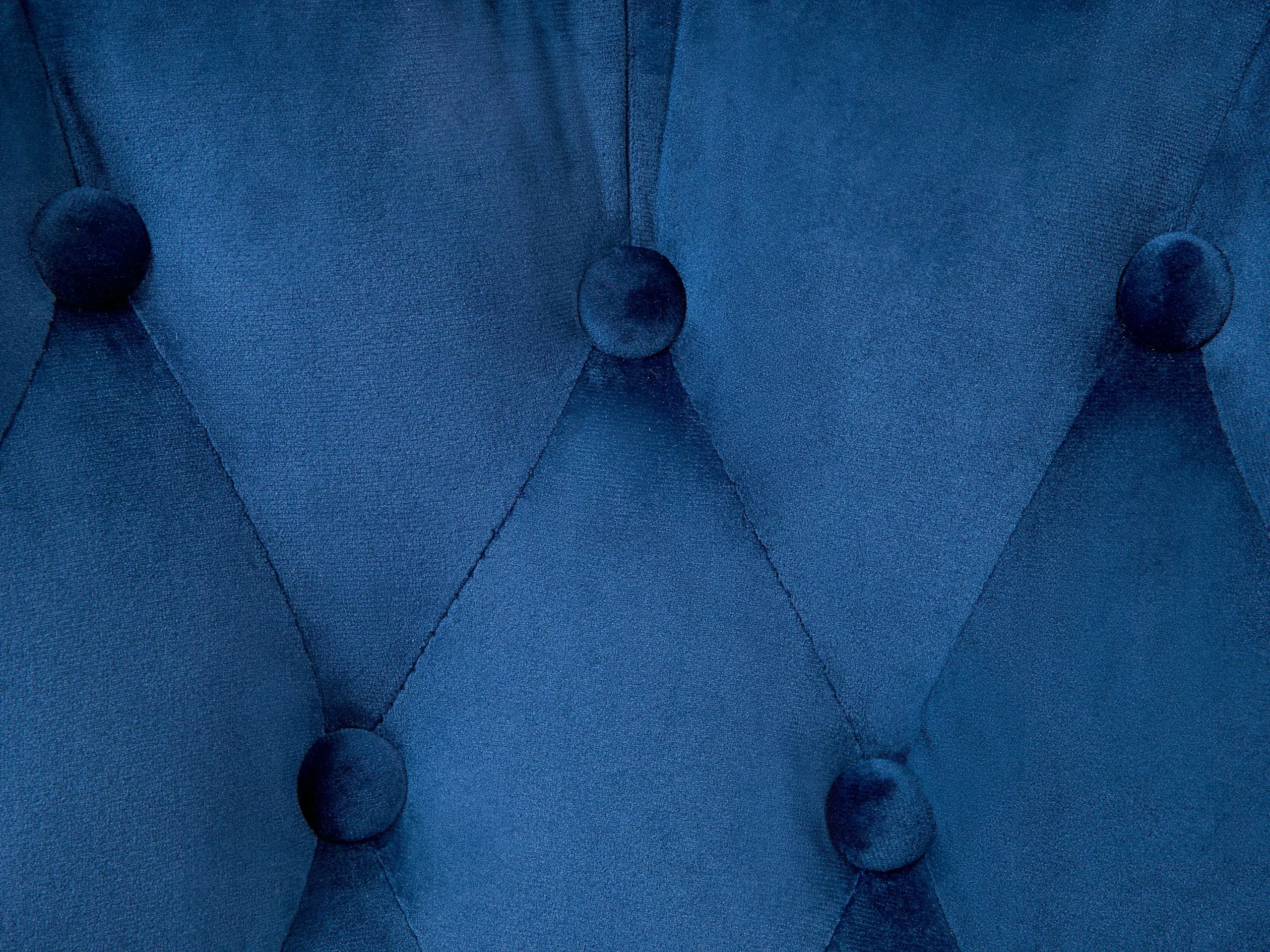 Beliani Bureaustoel Met Wielen Kobaltblauw Fluweelstof PARRISH 10 Beliani Bureaustoel Met Wielen Kobaltblauw Fluweelstof PARRISH - Afbeelding 8