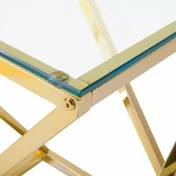 Beliani Bijzettafel Glas/goud BEVERLY -Exporteren Stoelen Winkel undef src sa picid 733181 type whitesh image scaled