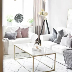 Beliani Salontafel Marmerlook Beige/goud DELANO 15 Beliani Salontafel Marmerlook Beige/goud DELANO -Exporteren Stoelen Winkel undef src sa picid 733589 type whitesh image