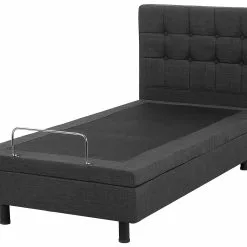 Beliani Bed Stof Grijs 90 X 200 Cm DUKE -Exporteren Stoelen Winkel undef src sa picid 734391 type whitesh image scaled