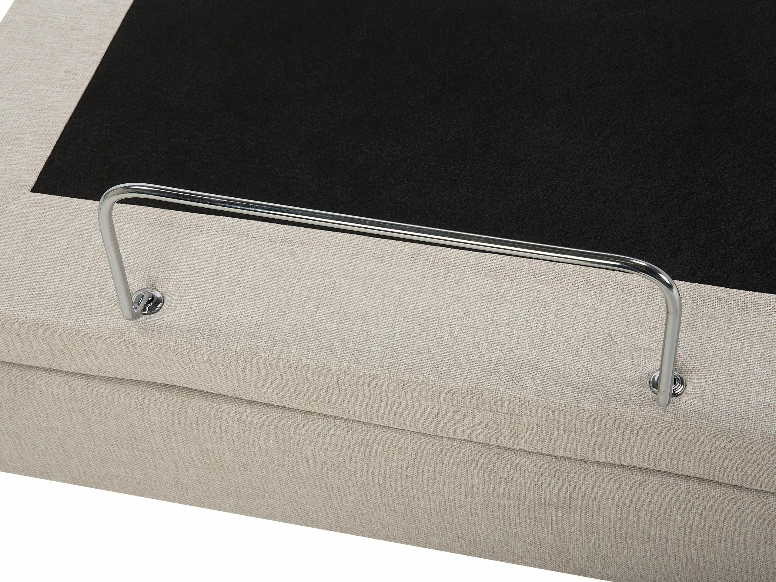 Beliani Bed Stof Beige 90 X 200 Cm DUKE 9 Beliani Bed Stof Beige 90 X 200 Cm DUKE - Afbeelding 7