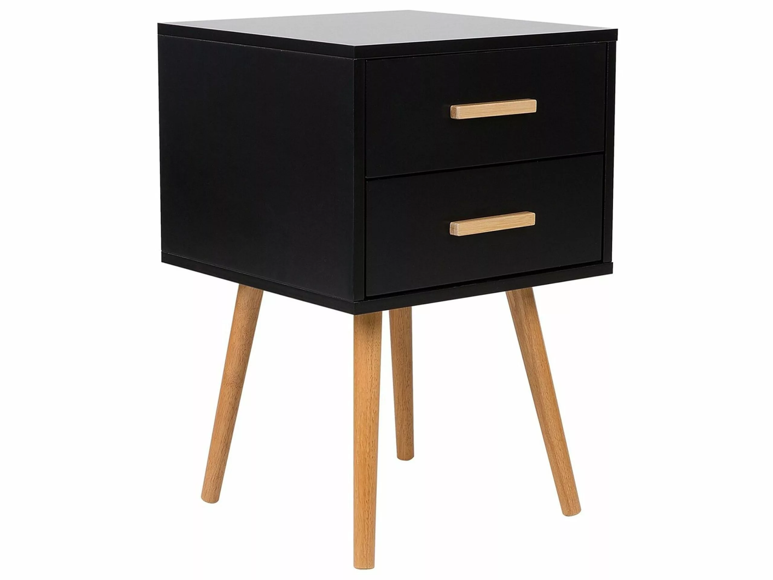 Beliani Nachtkastje Zwart ALABAMA