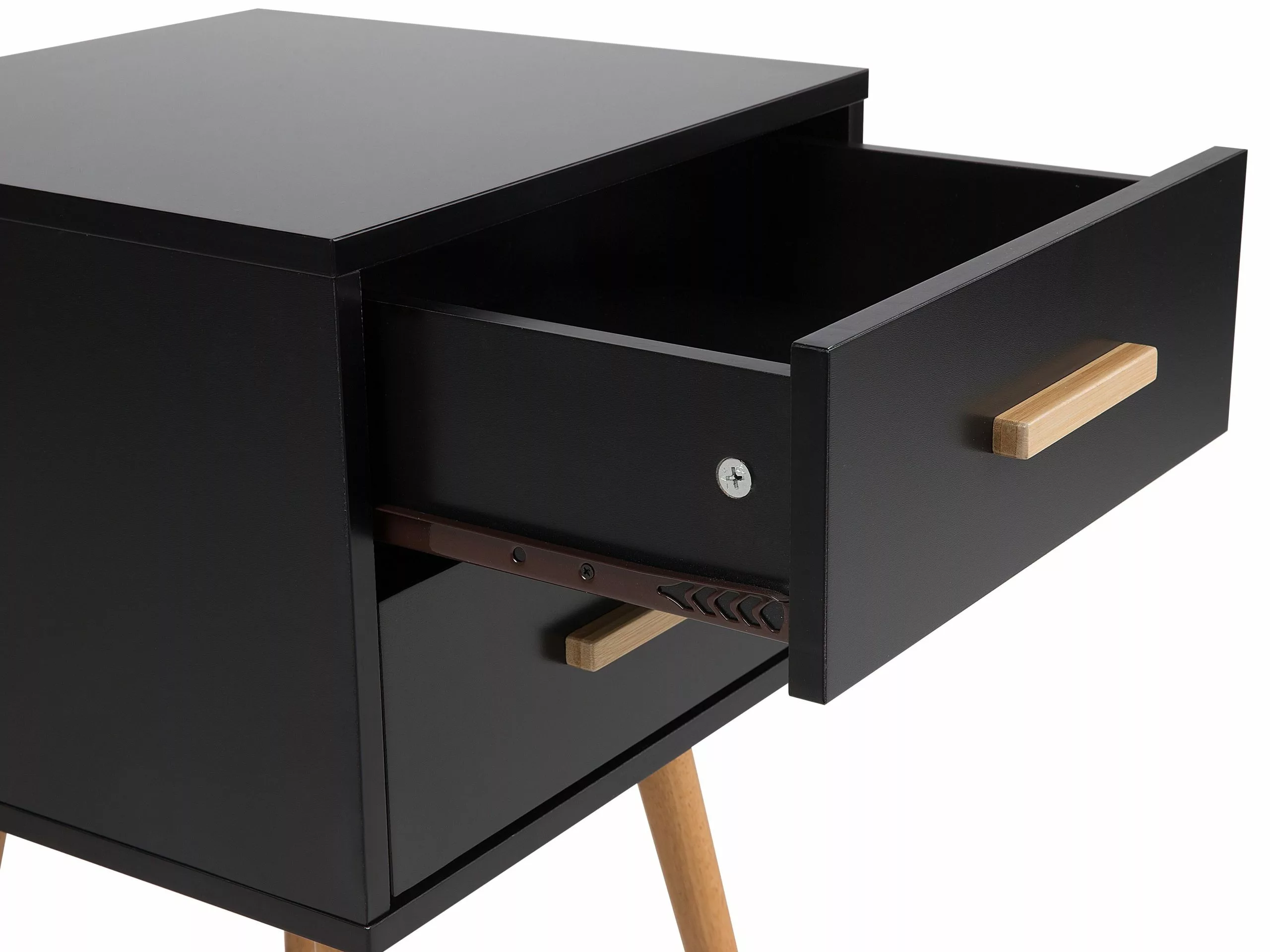 Beliani Nachtkastje Zwart ALABAMA - Afbeelding 6