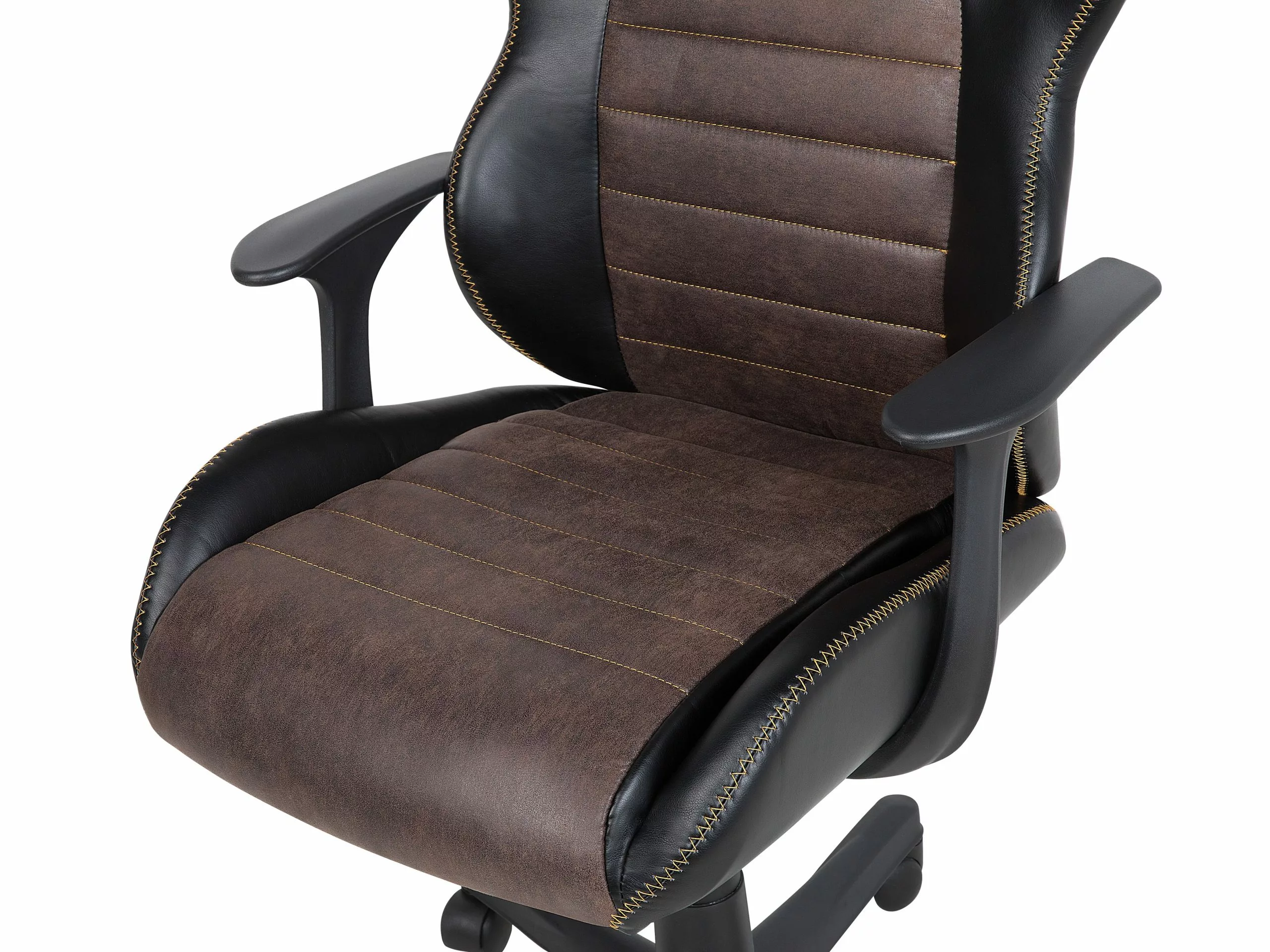 Beliani Bureaustoel Zwart/bruin Hoogteverstelbaar SUPREME - Afbeelding 7