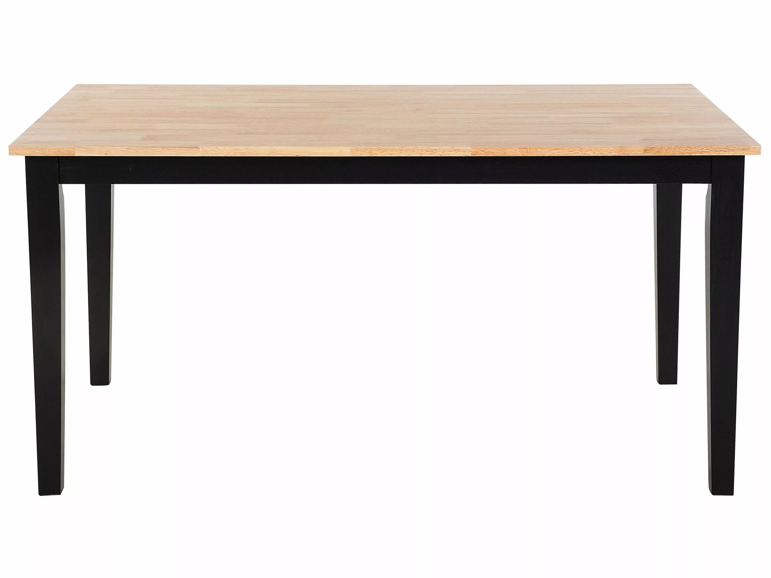 Beliani Eettafel Rubberboomhout Zwart 150 X 90 Cm GEORGIA 7 Beliani Eettafel Rubberboomhout Zwart 150 X 90 Cm GEORGIA - Afbeelding 5