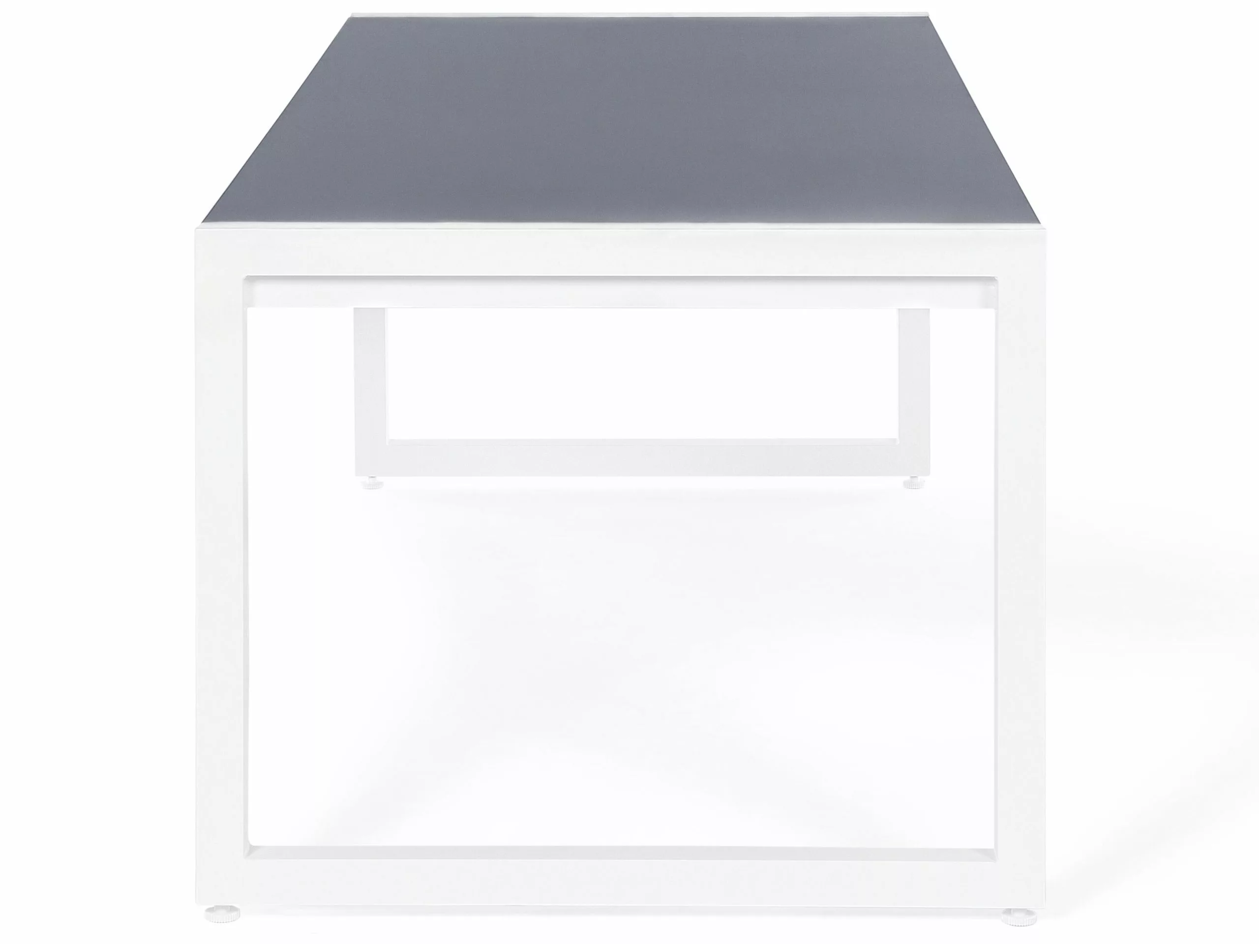 Beliani Tuintafel Aluminium Grijs/wit 210 X 90 Cm BACOLI 6 Beliani Tuintafel Aluminium Grijs/wit 210 X 90 Cm BACOLI - Afbeelding 4