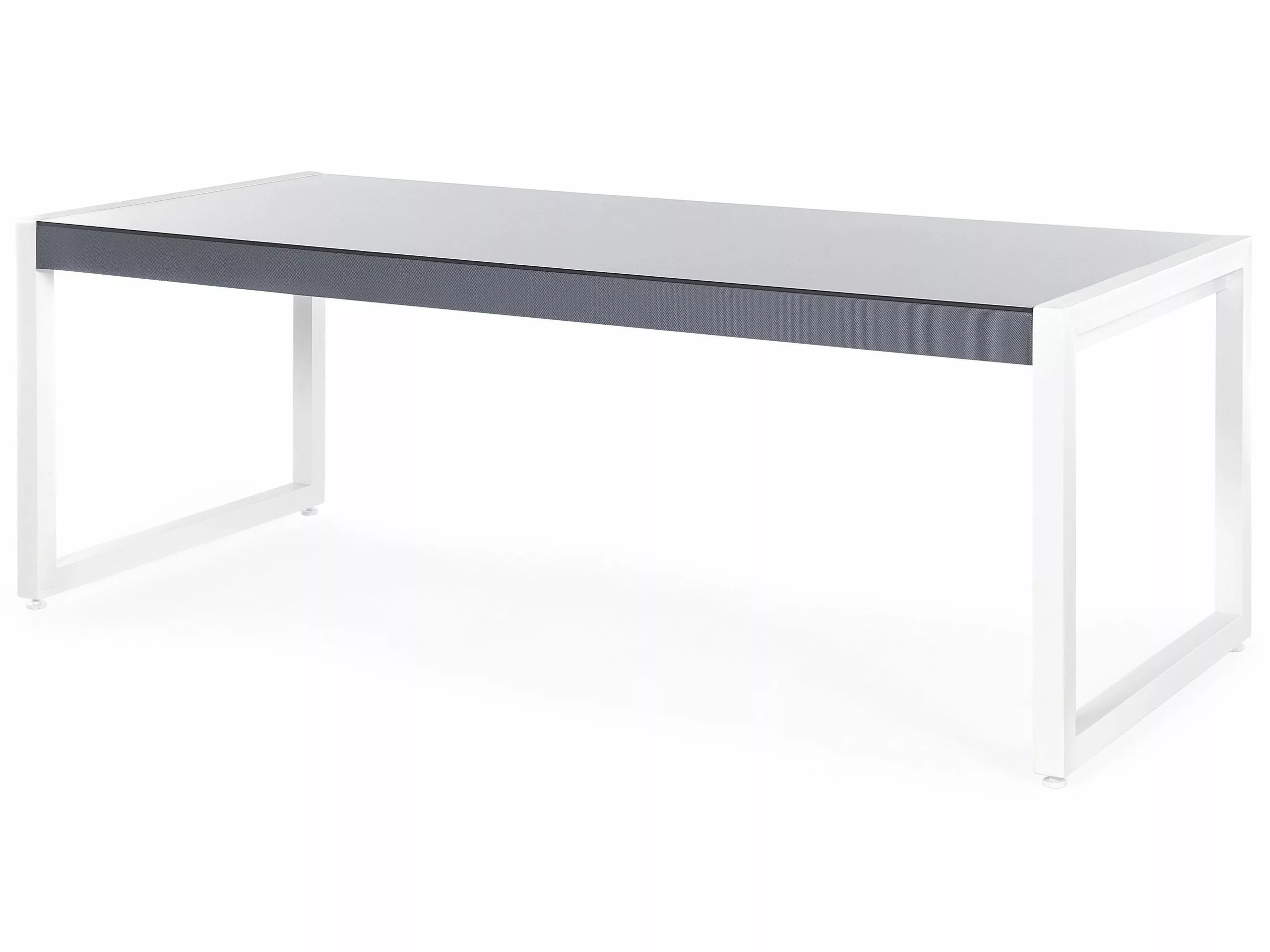 Beliani Tuintafel Aluminium Grijs/wit 210 X 90 Cm BACOLI 7 Beliani Tuintafel Aluminium Grijs/wit 210 X 90 Cm BACOLI - Afbeelding 5