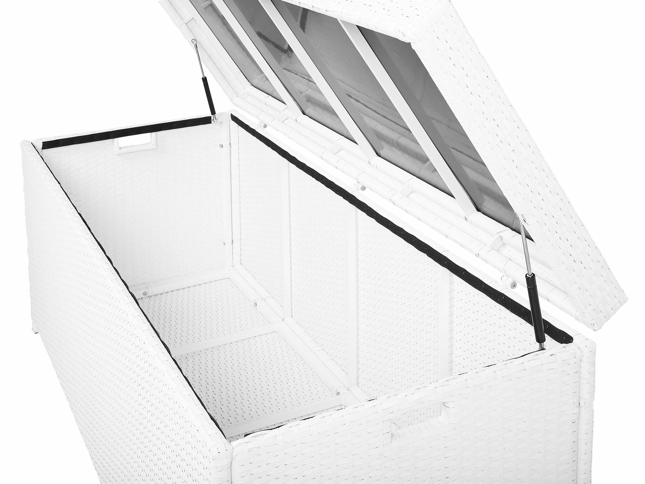 Beliani Kussenbox Rotan Wit 158 X 63 Cm MODENA - Afbeelding 6