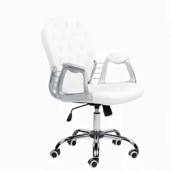 Beliani Bureaustoel Kunstleer Wit PRINCESS -Exporteren Stoelen Winkel undef src sa picid 739399 type whitesh image scaled