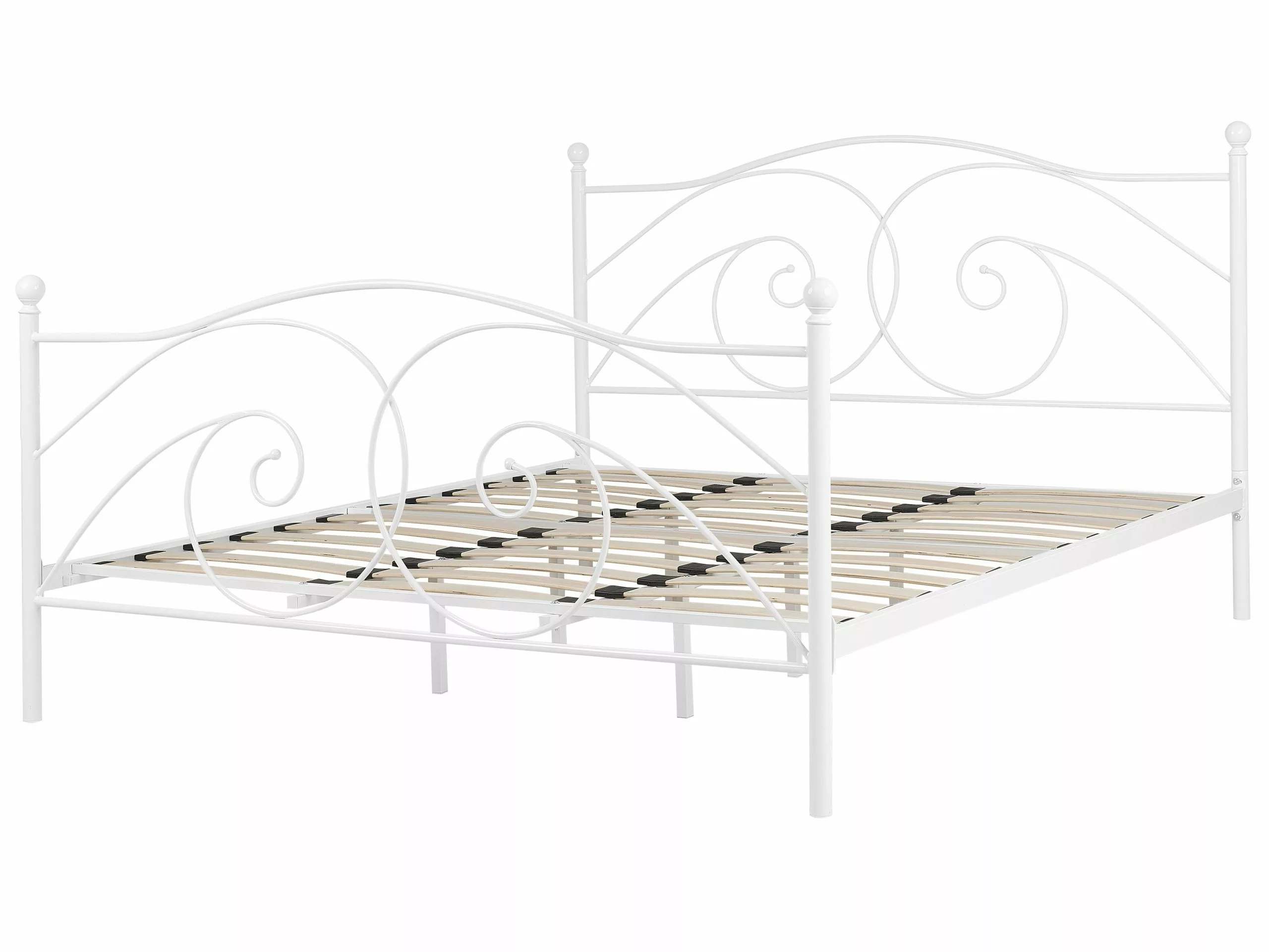 Beliani Bed Metaal Wit In Diverse Formaten DINARD - Afbeelding 5