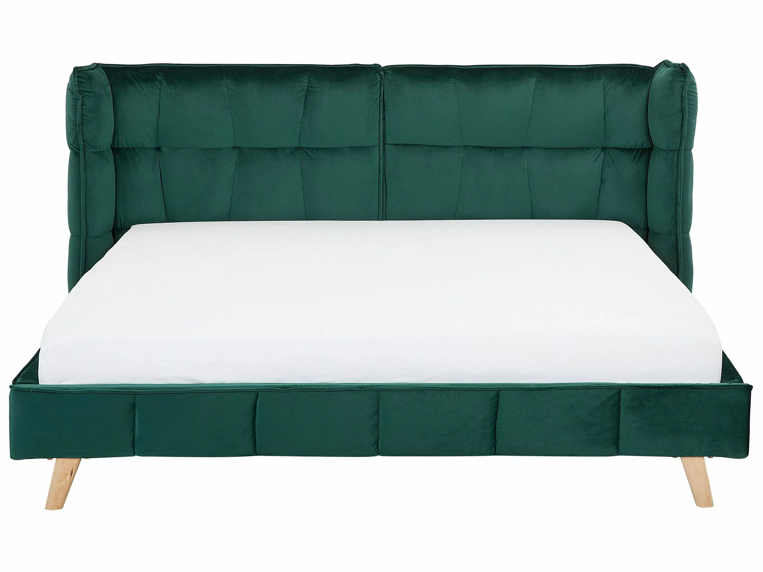 Beliani Bed Fluweel Donkergroen In Diverse Formaten SENLIS - Afbeelding 5