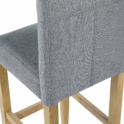 Beliani Barkruk Set Van 2 Stof Grijs MADISON -Exporteren Stoelen Winkel undef src sa picid 741107 type whitesh image scaled