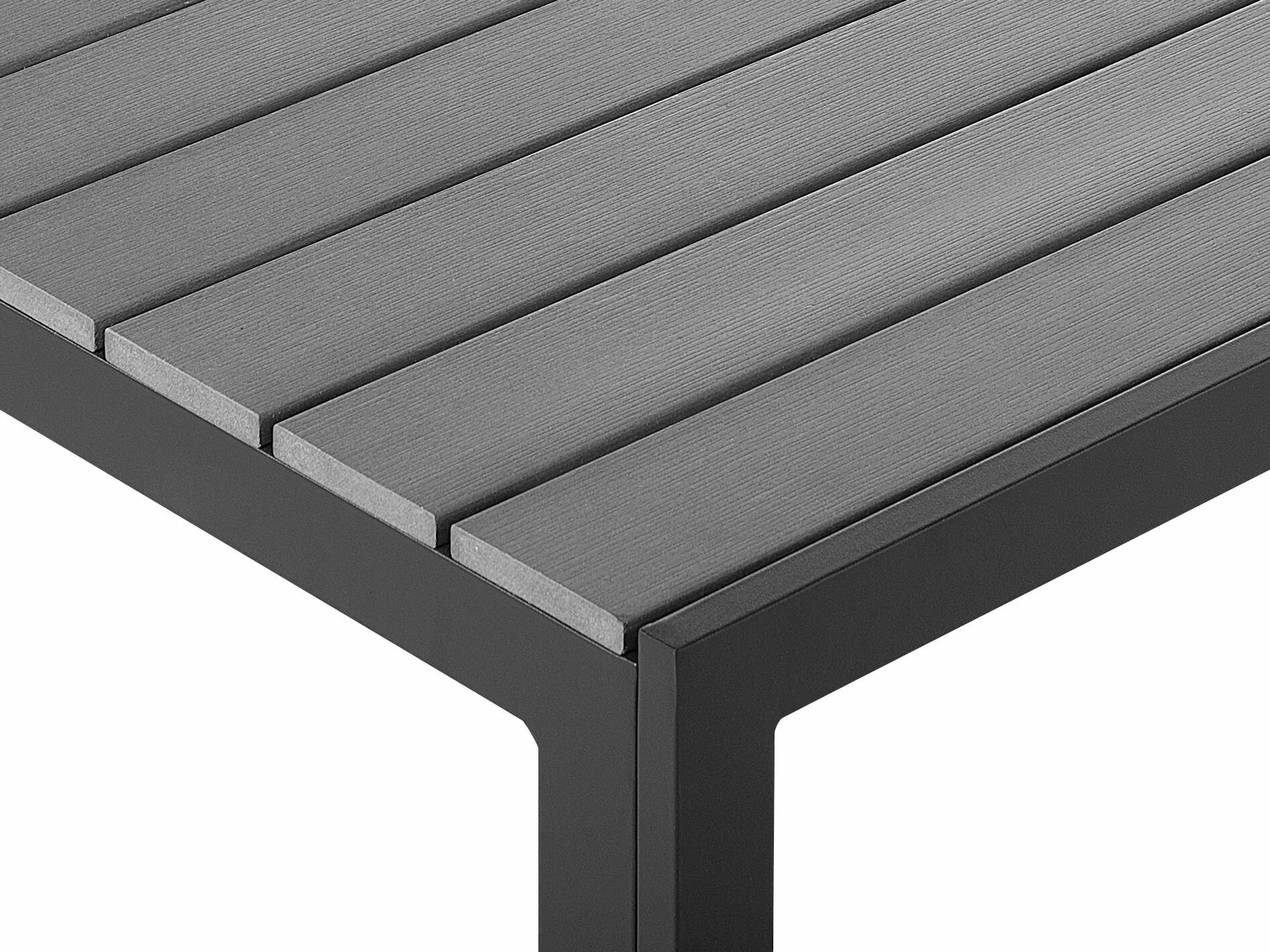 Beliani Tuintafel Kunsthout Grijs 150 X 90 Cm COMO - Afbeelding 5