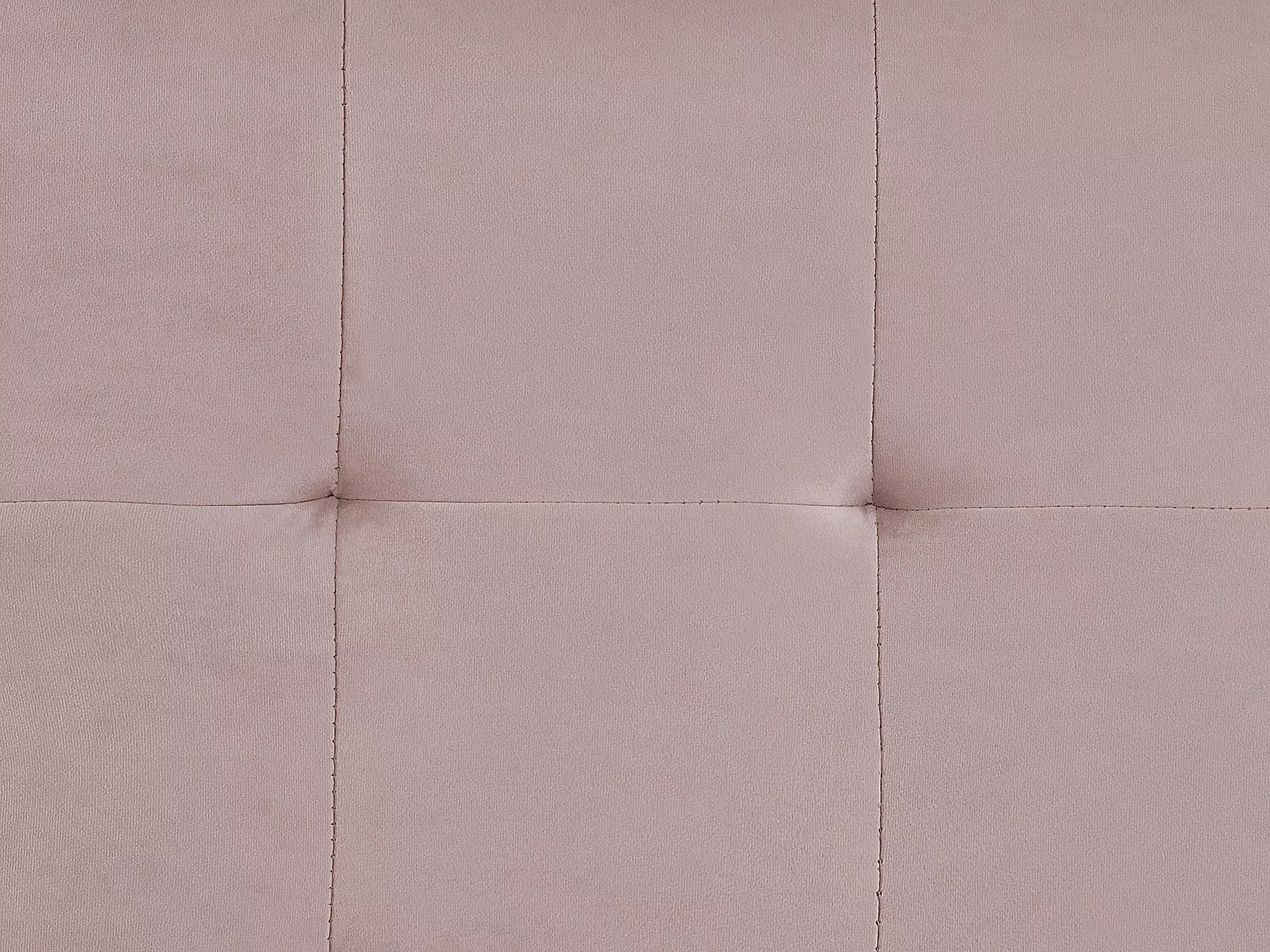 Beliani Waterbed Fluweel Roze 160 X 200 Cm LILLE - Afbeelding 7