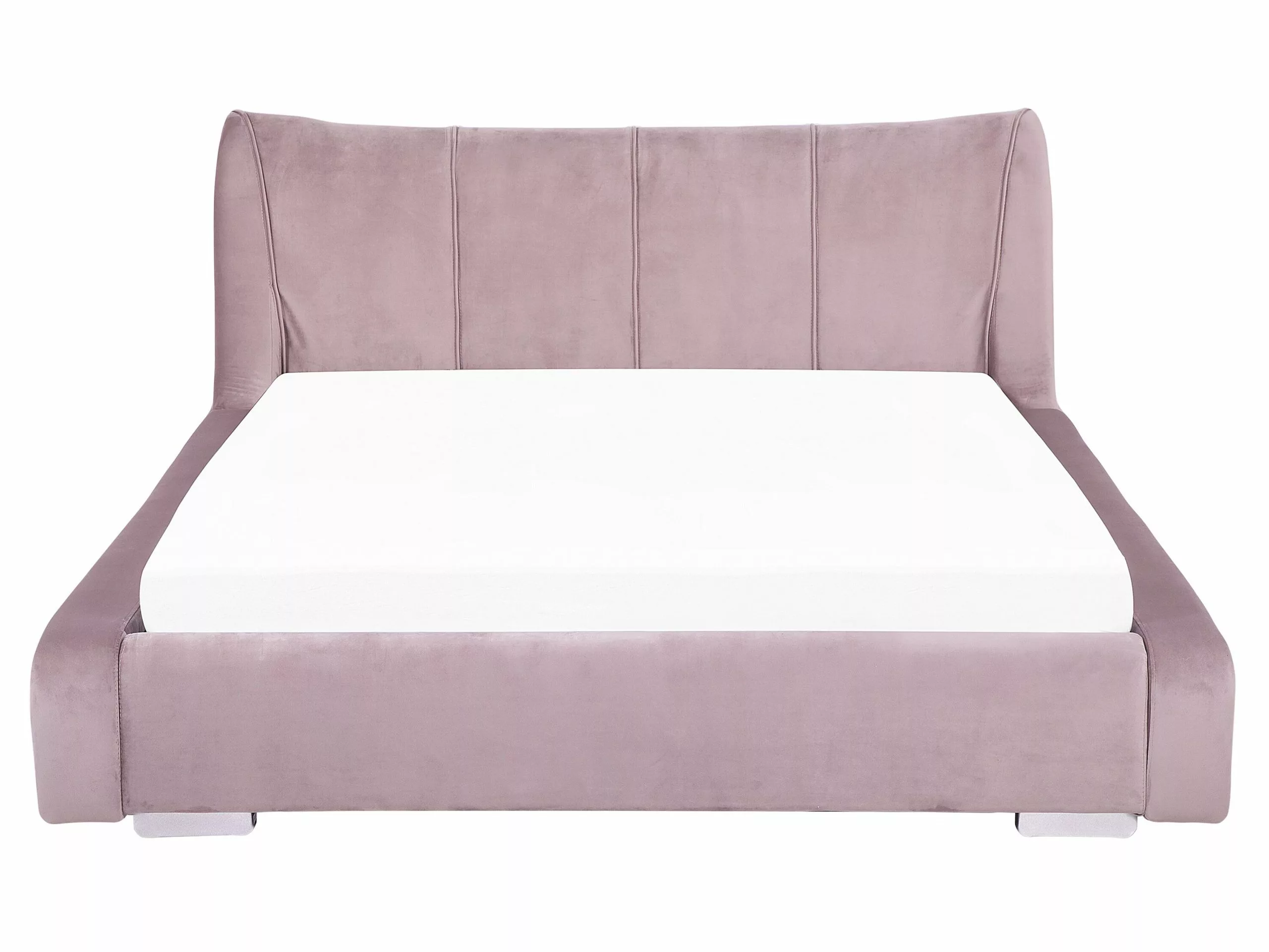 Beliani Waterbed Fluweel Roze 160 X 200 Cm NANTES 5 Beliani Waterbed Fluweel Roze 160 X 200 Cm NANTES - Afbeelding 3